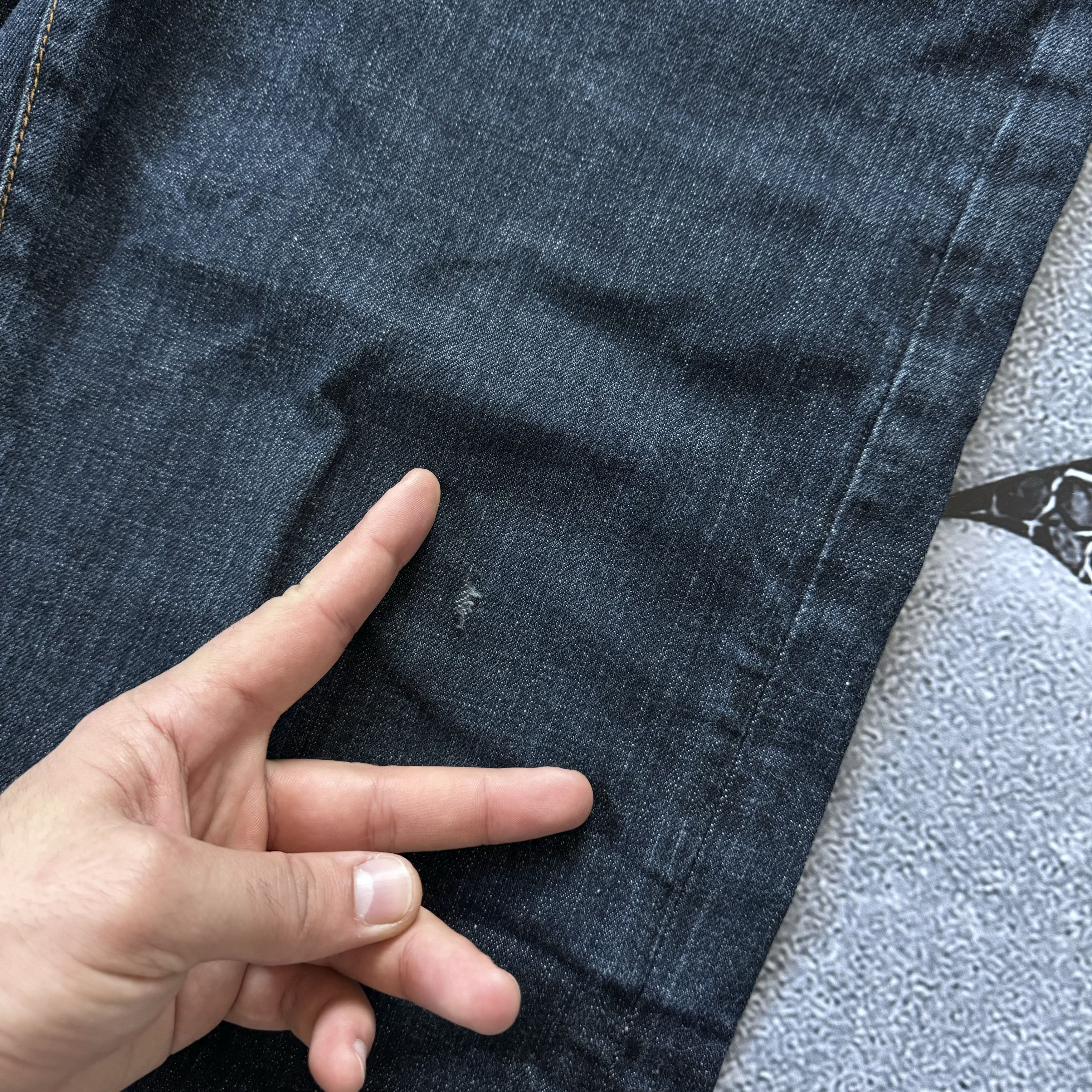Japanese Brand × RMC Jeans RMC JAPANESE DENIM EMBROIDERED SELVEDGE JEANS DISTRESSED Size US 34 / EU 50 - 9 Thumbnail