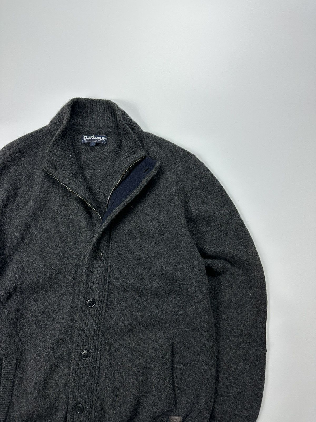 Barbour Barbour Wool Zip Sweater Men's Gray Size US XL / EU 56 / 4 - 5 Thumbnail