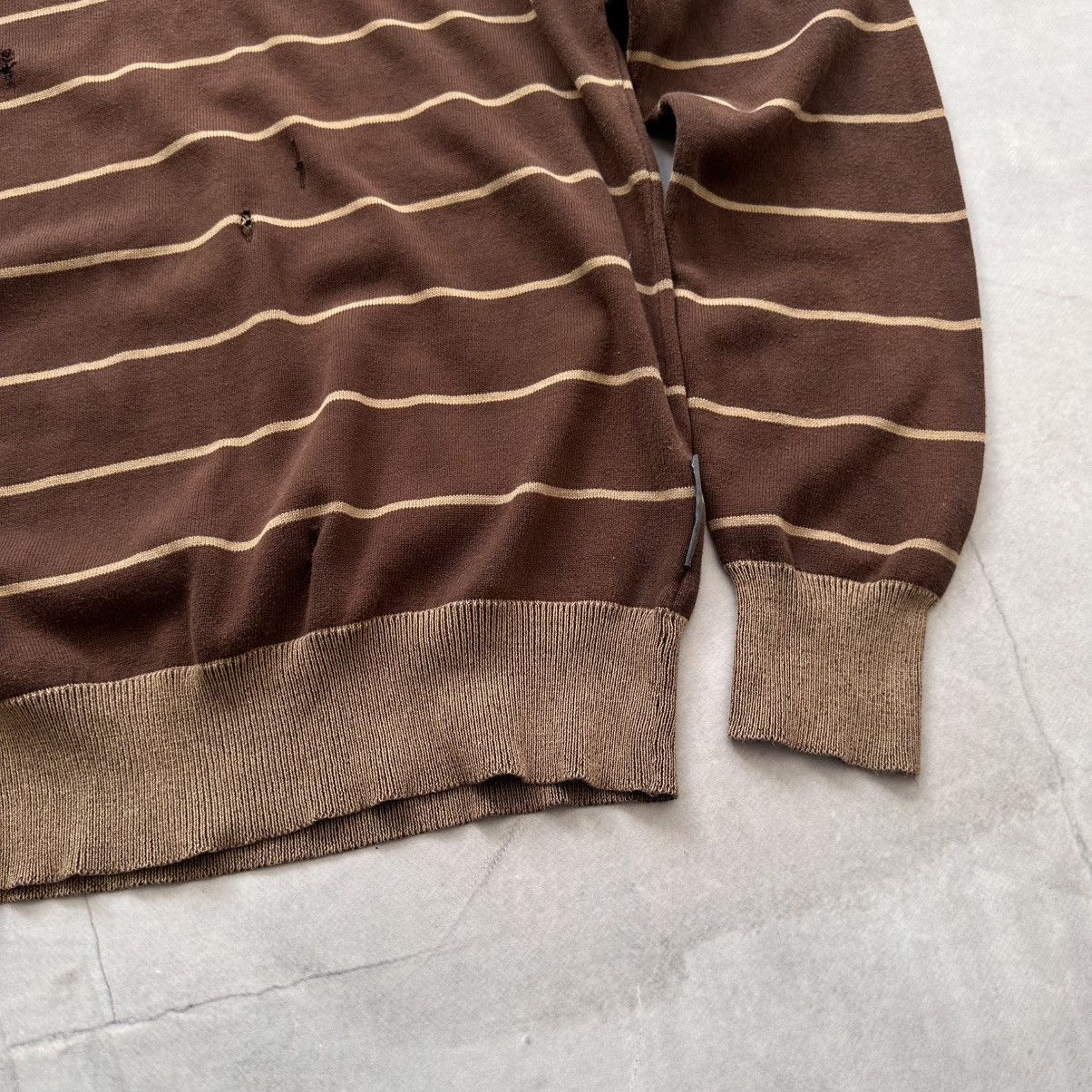 Hysteric Glamour Striped Poem Knit Sweater Faded In The Attic Diesel Vibe Size US L / EU 52-54 / 3 - 6 Thumbnail