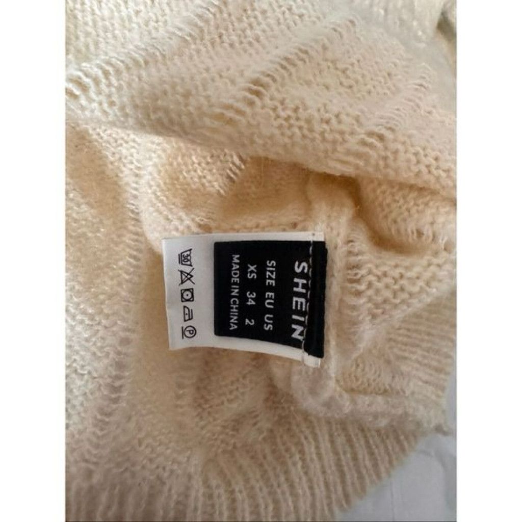Jordan Brand Cream Ribbed Knit Long Sleeve Top XS Soft Sweater Lightweigh Size S / US 4 / IT 40 - 5 Thumbnail