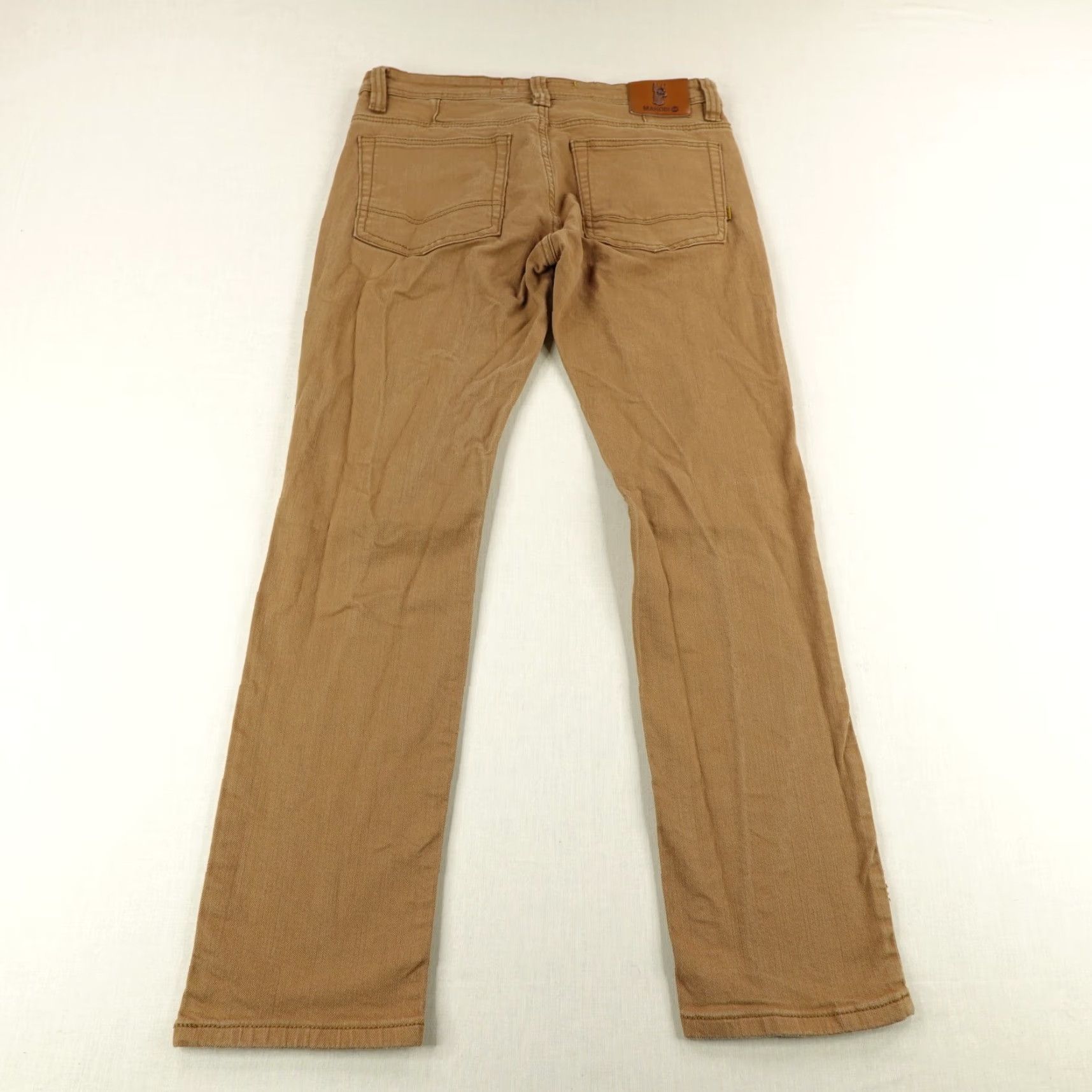 Denime Makobi Jeans Mens 34x32 Brown Denim Slim Straight Distressed Moto Flex Pants Shirt (no, that's wrong) Size US 33 - 4 Thumbnail