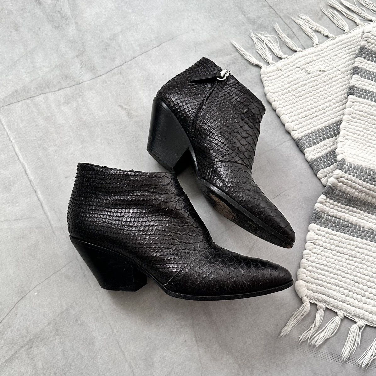 Hedi Slimane Giuseppe Zanotti Leather Ankle Boots Heel Saint Laurent Vibe Size US 7.5 / IT 37.5 - 1 Thumbnail