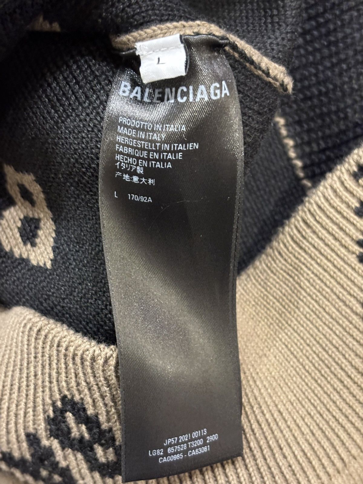 Balenciaga Balenciaga Repeat Knit Sweater Size US L / EU 52-54 / 3 - 4 Thumbnail