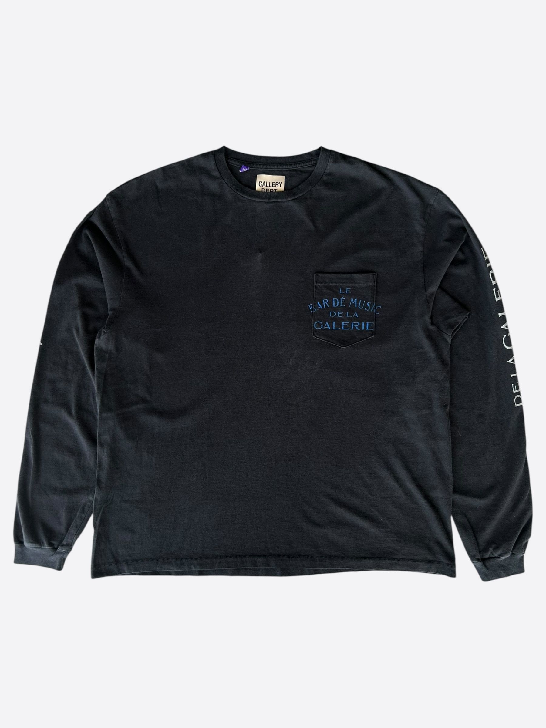 Gallery Dept. Gallery Dept Black & Blue Music Bar Longsleeve T-Shirt Size US XXL / EU 58 / 5 - 1 Thumbnail