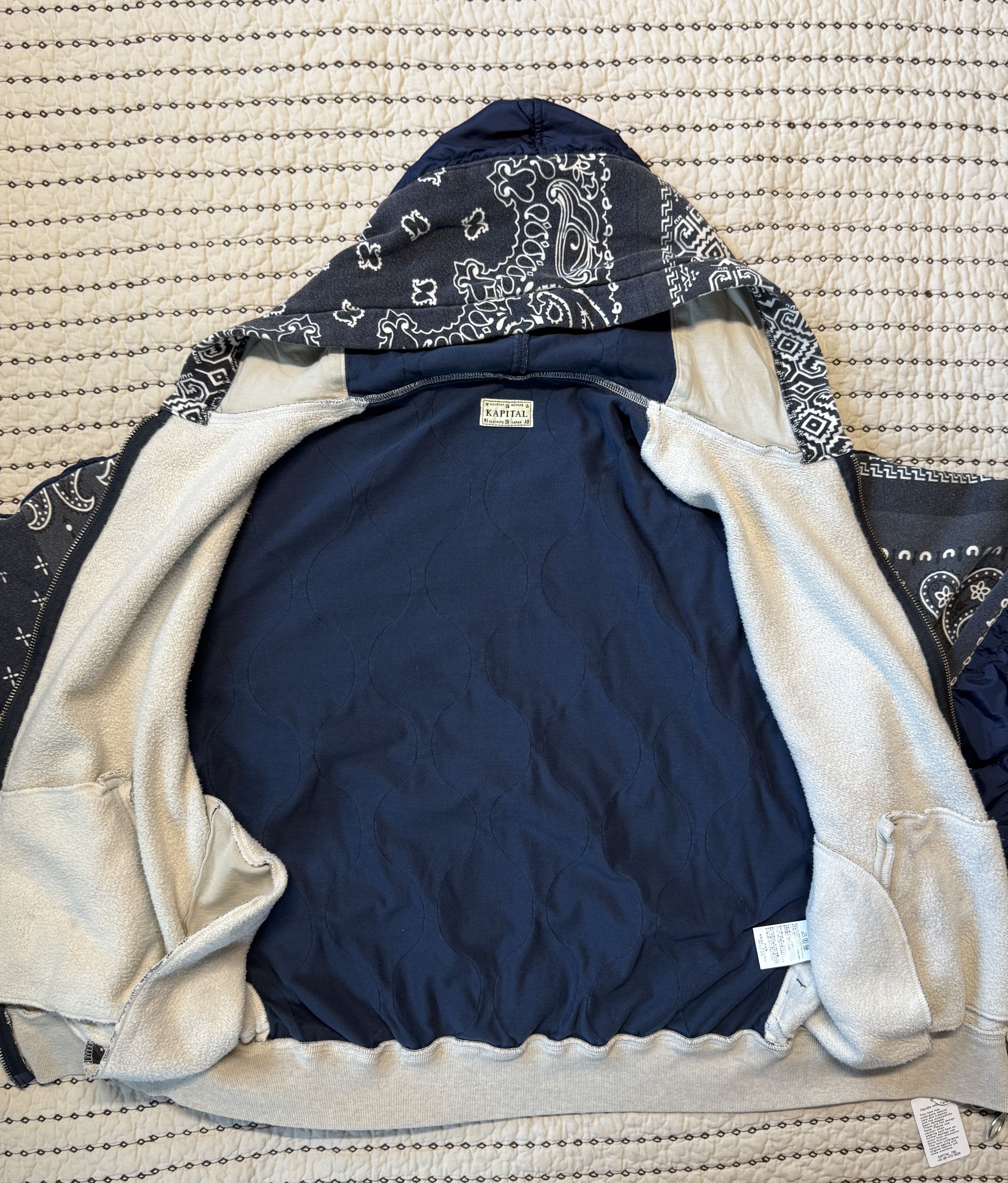 Kapital KAPITAL FLEECE BANDANA PRINT BIVOUAC HOODED SWEATSHIRT SZ 3 Size US L / EU 52-54 / 3 - 4 Thumbnail