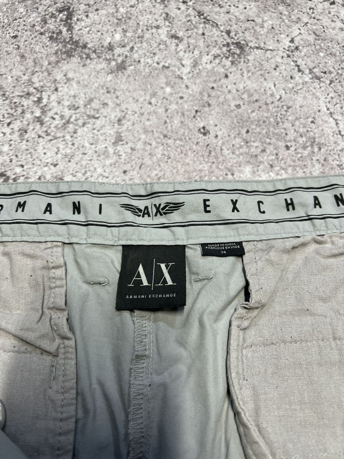 Armani Exchange Armani y2k multi pocket Gray men's shorts vintage Size US 34 / EU 50 - 7 Thumbnail