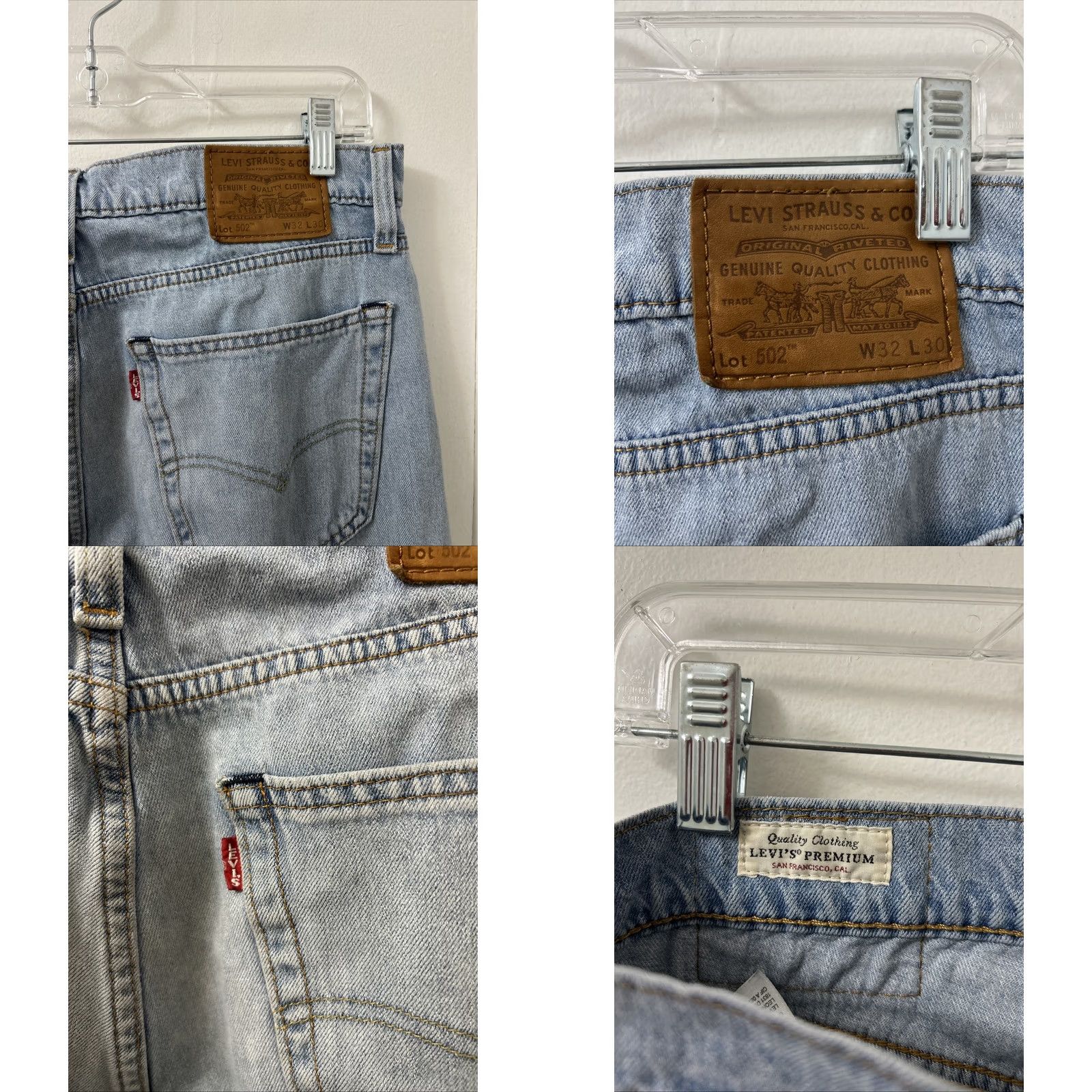 Levi's VINTAGE Levi's 502 Jeans Taper Regular 32x30 Denim Blue Zipper Stretch Men Size US 32 / EU 48 - 8 Thumbnail