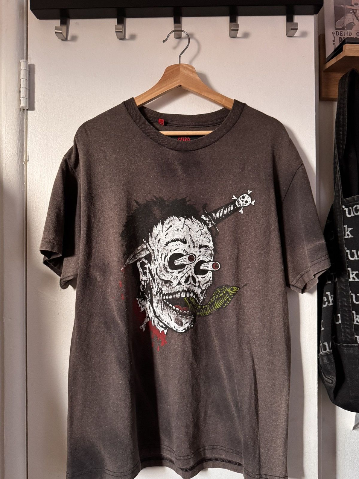 【GALLERY DEPT.】GLITCH GALLERY DEPT. GLITCH TIE DYE TEE SUN FADED | WIZER BLACK