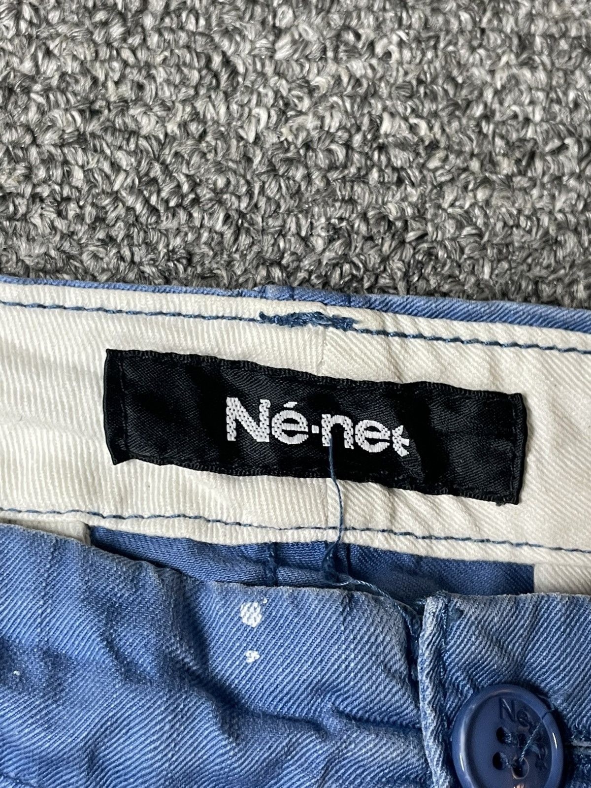Issey Miyake × Ne-Net × Vintage Ne-net x Issey Miyake Paint Splatter Design Jeans (111) Size US 27 - 4 Thumbnail