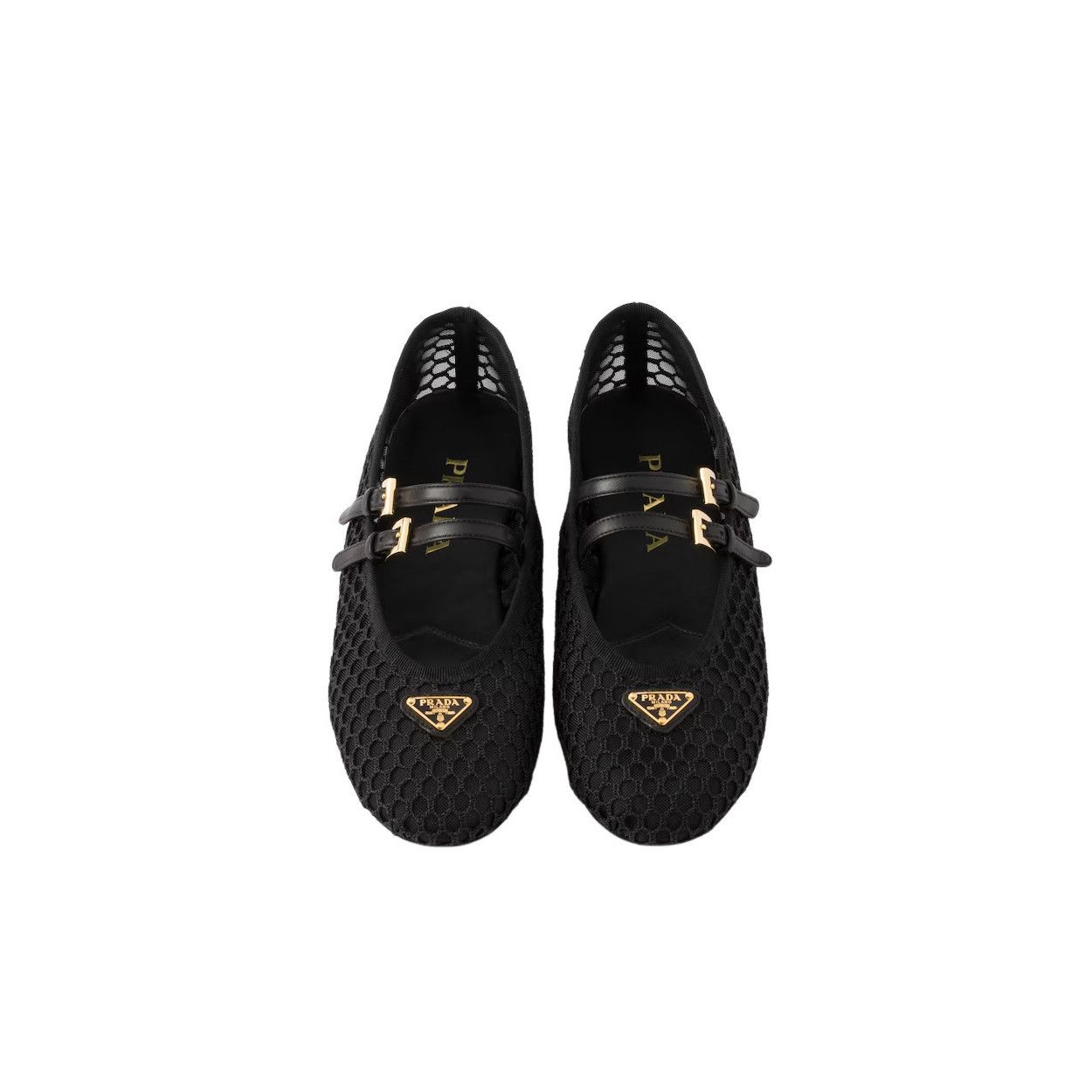 Prada PRADA $1070 Black Mesh Fabric Ballerinas New And Authentic ( Size US 7 / IT 37 - 3 Thumbnail