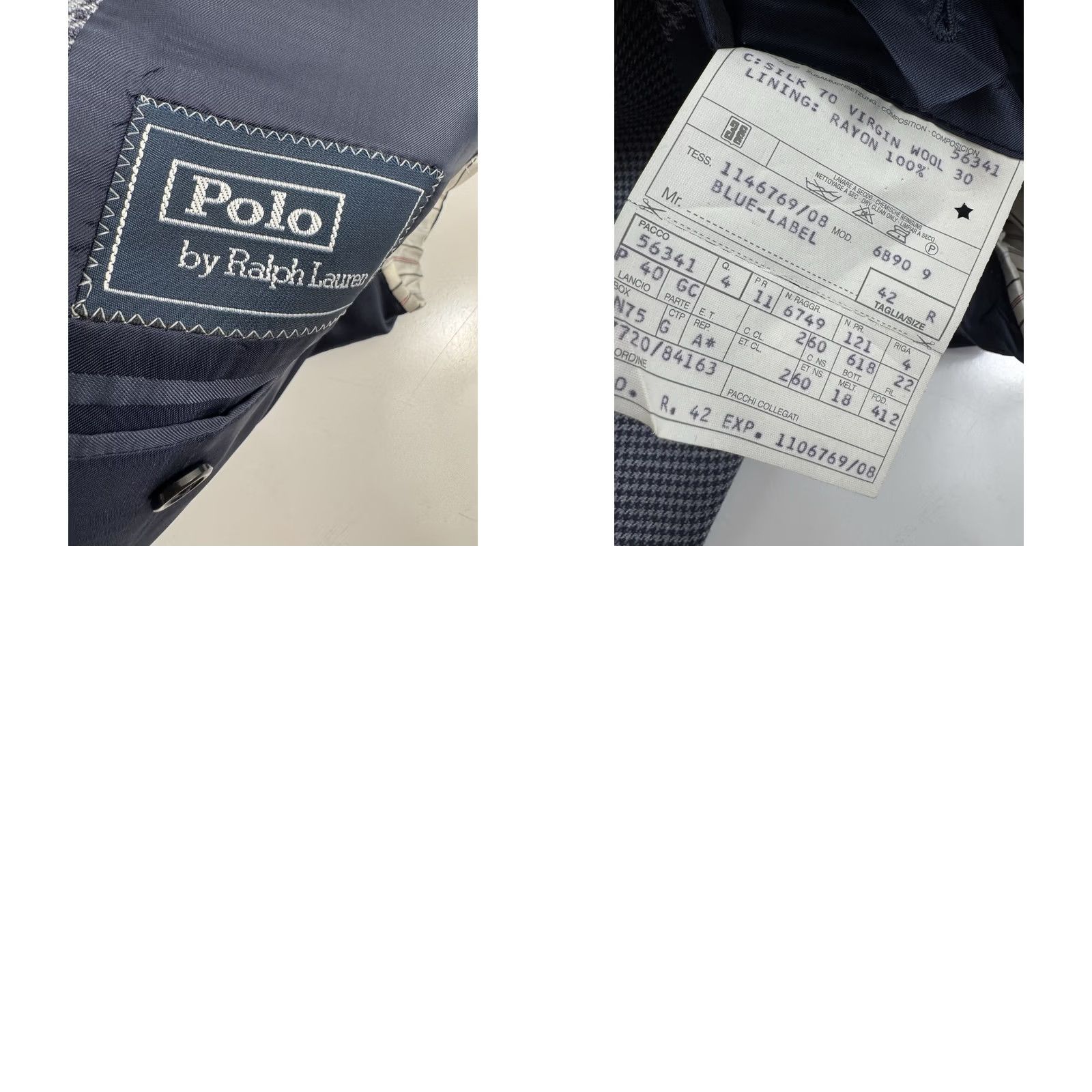Polo Ralph Lauren POLO RALPH LAUREN ITALY - Wool Blazer 3 Button Jacket 42 R Blue Houndstooth Silk / Wool Men’s Jacket Masculine Polo Ralph Lauren Blazer Italy 42 Size US XL / EU 56 / 4 - 8 Thumbnail