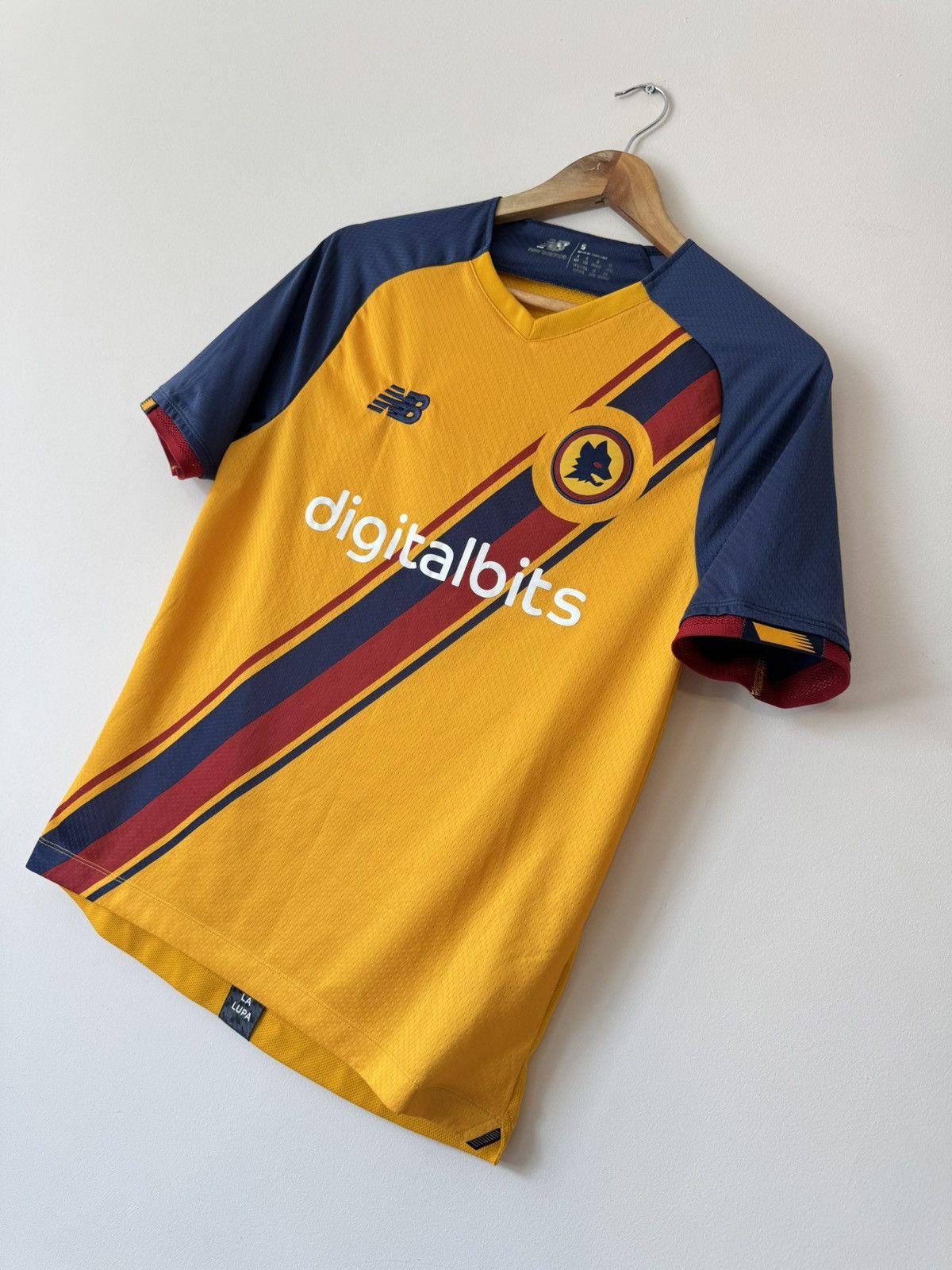 New Balance Roma 2021-2022 Third Soccer Jersey Football Shirt Kit Size US S / EU 44-46 / 1 - 2 Thumbnail