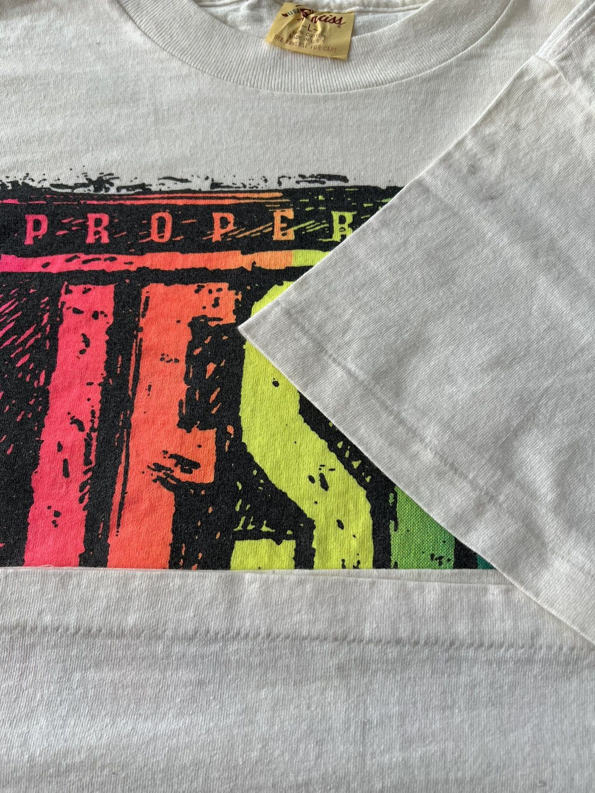 Vintage Vintage 90s Property of Jesus Christ White T-shirt Size US L / EU 52-54 / 3 - 6 Thumbnail