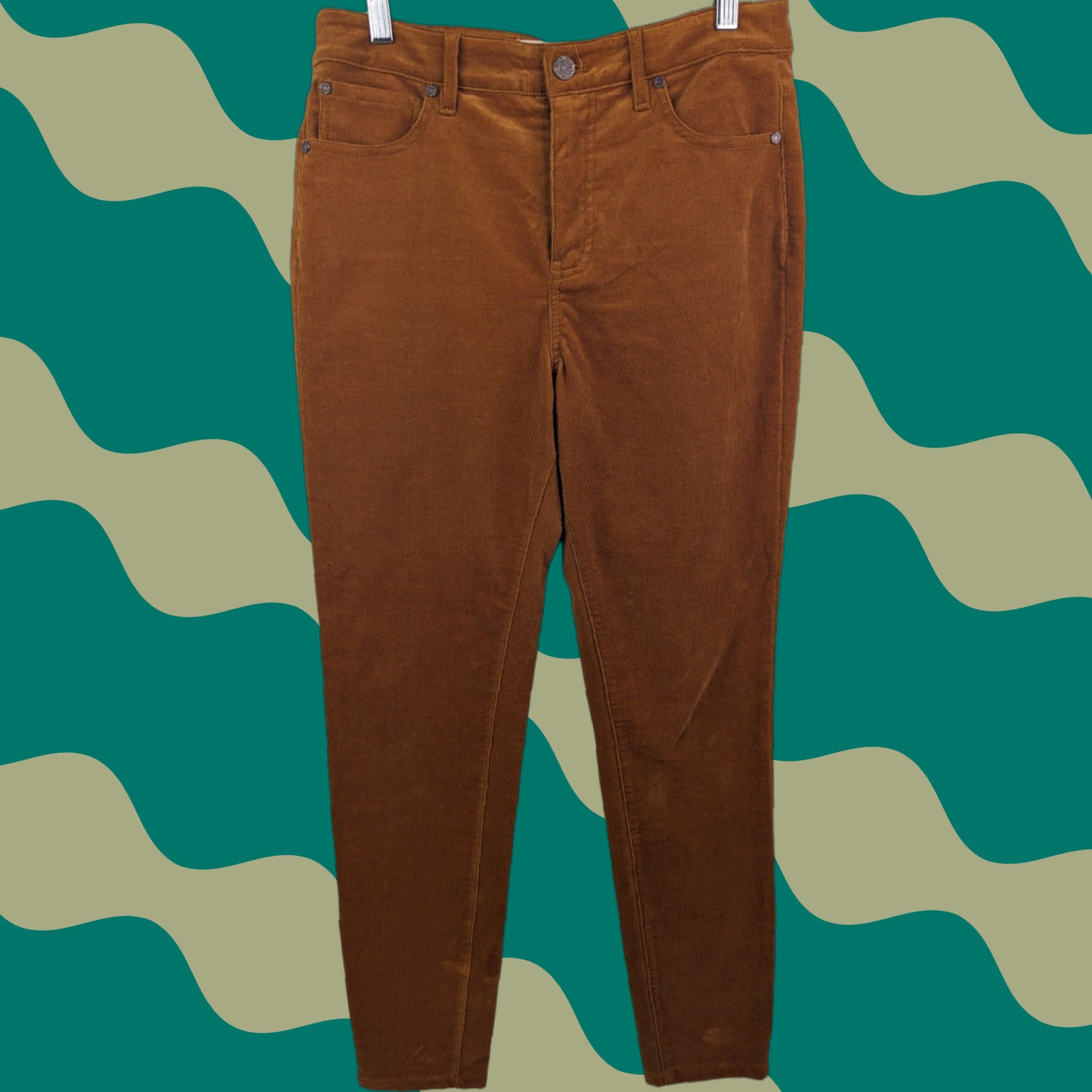 Soft Surroundings Soft Surroundings Women's Rust Corduroy Skinny Pants Size 8 Style 2DP69 Pants Ladies 8 Rust Corduroy Skinny Size 30" / US 8 / IT 44 - 1 Thumbnail
