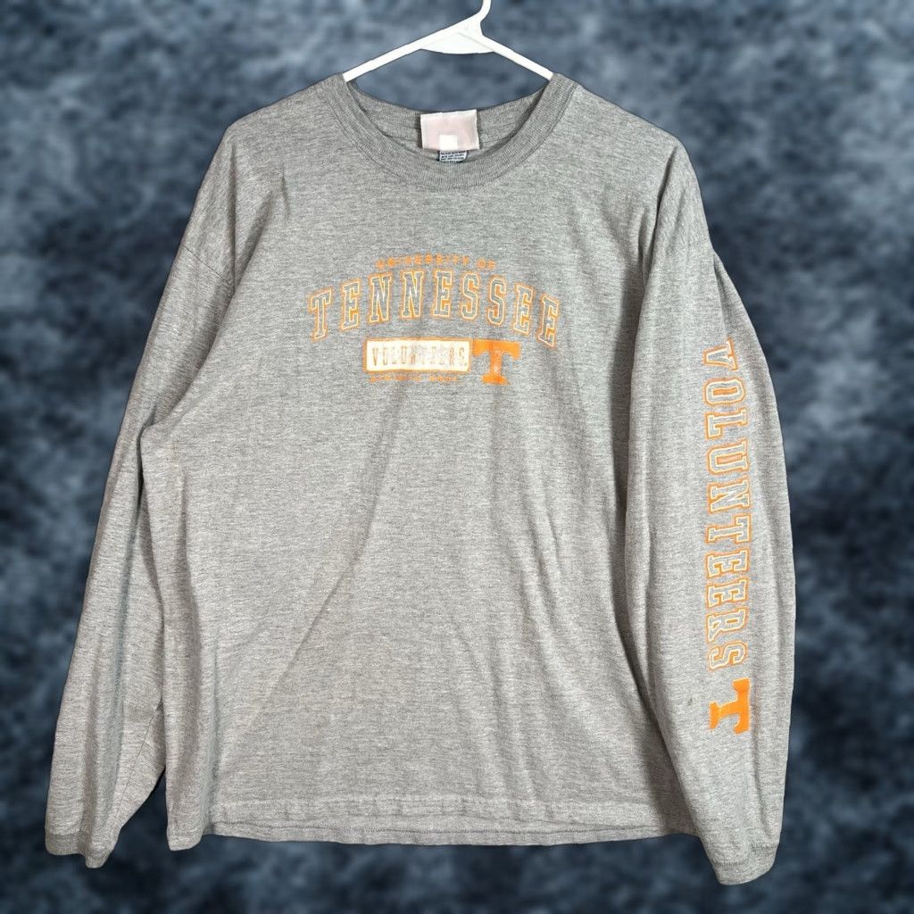 Vintage VINTAGE Cadre Athletic Tennessee Volunteers Shirt Adult XL Gray Long Sleeve 1990s Graphic Tee Mens Size US XL / EU 56 / 4 - 1 Thumbnail