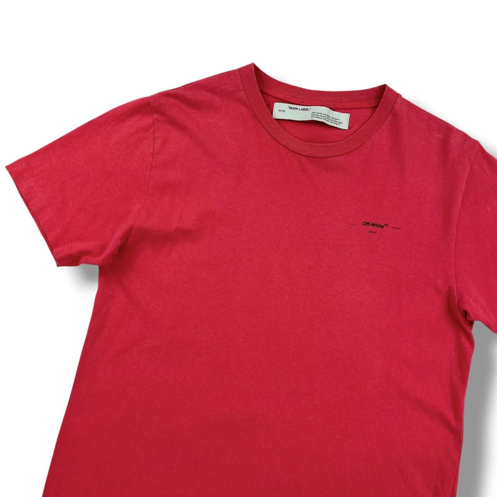Off-White Off-White Mini Logo Red T Shirt Size US M / EU 48-50 / 2 - 1 Thumbnail