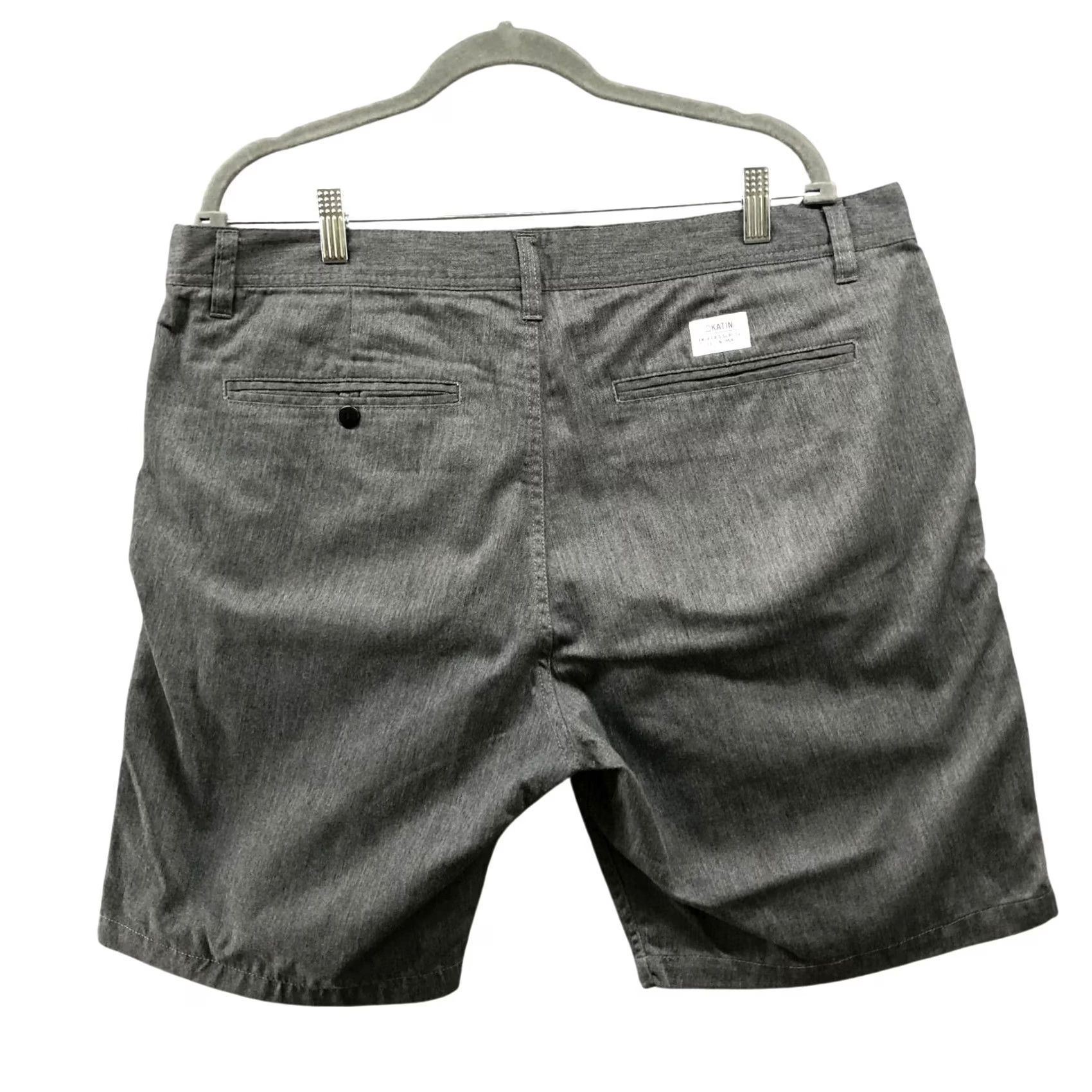Katin KATIN Chino Shorts Mens Size 38 Gray Flat Front 8'' Inseam Surf Beach Size US 38 / EU 54 - 2 Thumbnail