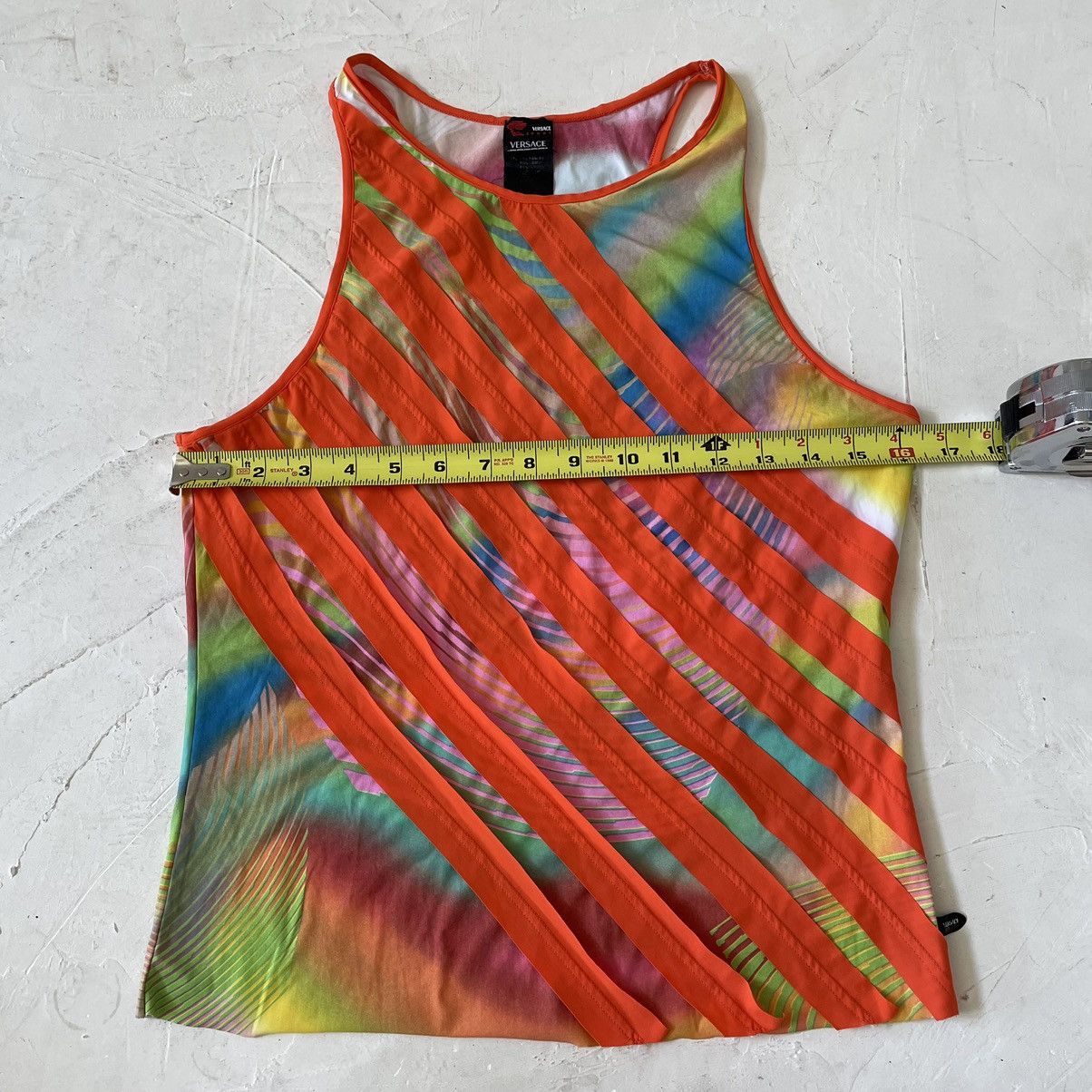 Versace Versace Y2K Retro Diagonal Stripes Tank Top Size XL Size XL / US 12-14 / IT 48-50 - 11 Thumbnail