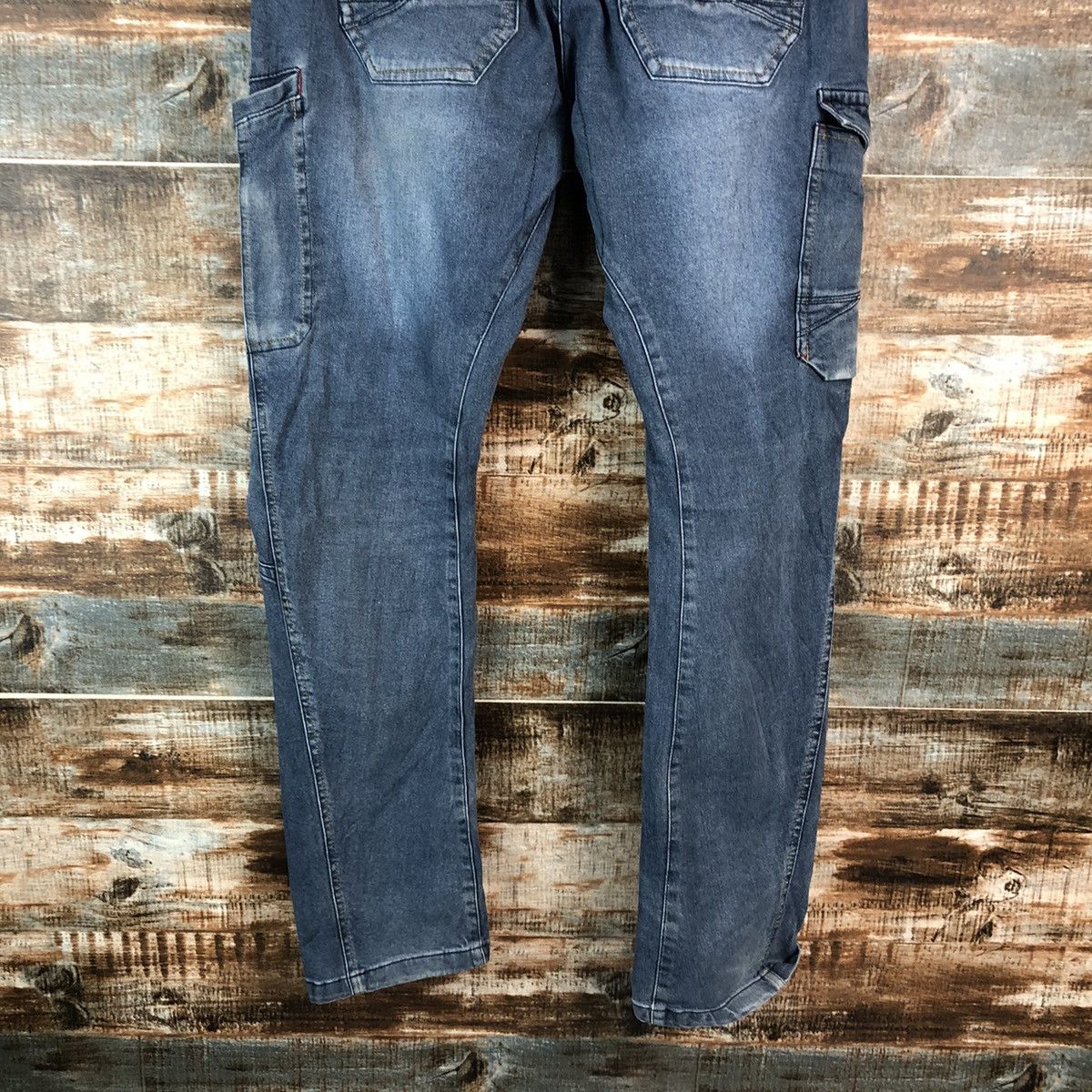 Japanese Brand Field Core Blue Distressed ripped Denim Pants #A2151 Size US 34 / EU 50 - 18 Thumbnail