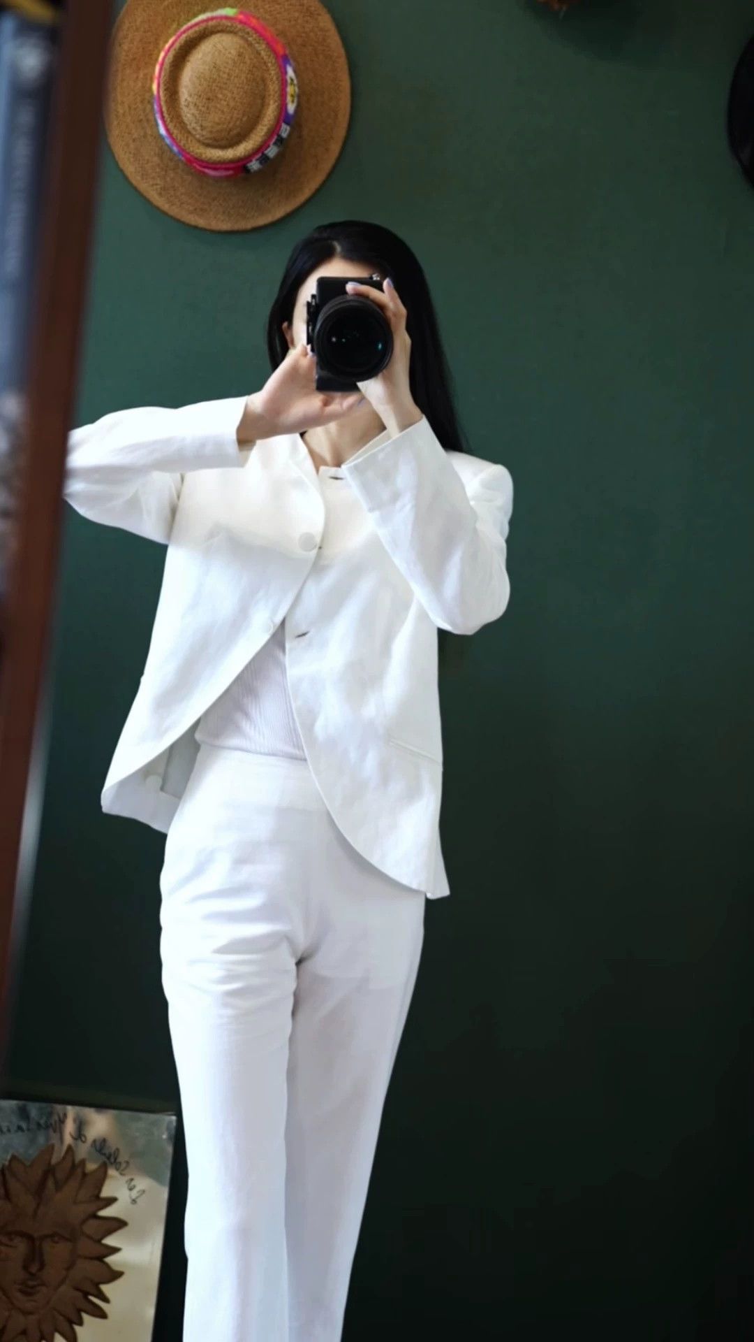 Hermes Hermes Vtg White Linen Crew Neck 3-Button Blazer Size M / US 6-8 / IT 42-44 - 9 Thumbnail