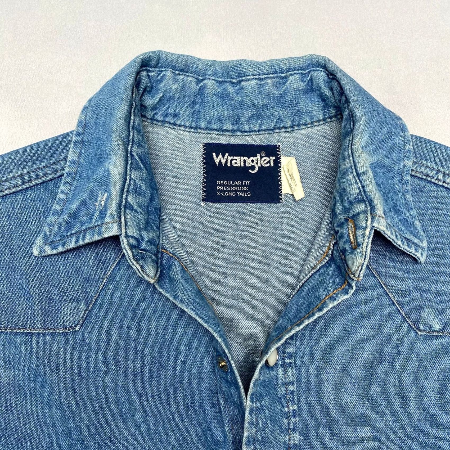 Wrangler Vintage Wrangler NFR National Finals Rodeo Denim Pearl Snap Western 1994 Small Size US S / EU 44-46 / 1 - 4 Thumbnail