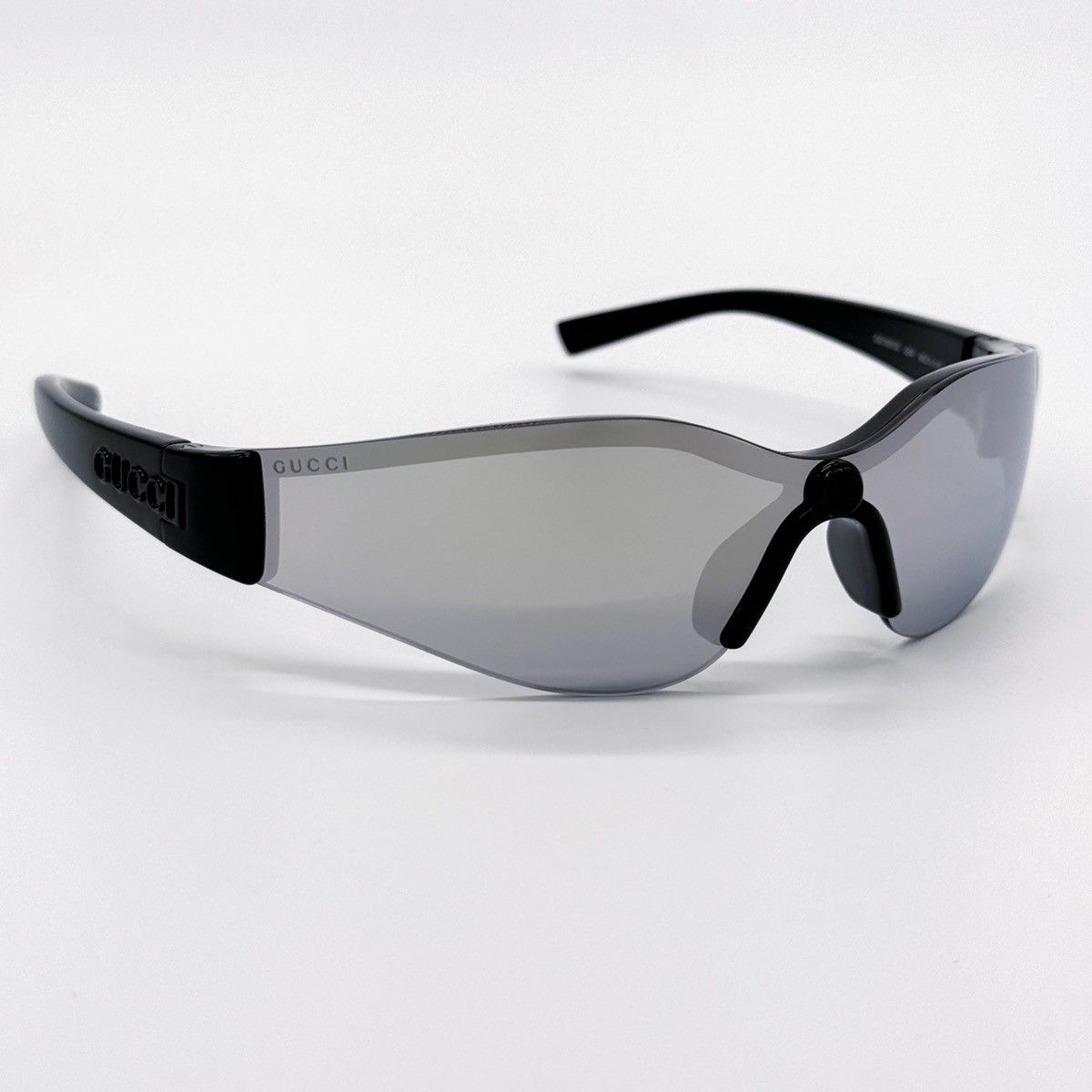 Gucci NEW GUCCI GG1651S 004 MASK BLACK SILVER WOMEN SUNGLASSES Size ONE SIZE - 4 Thumbnail