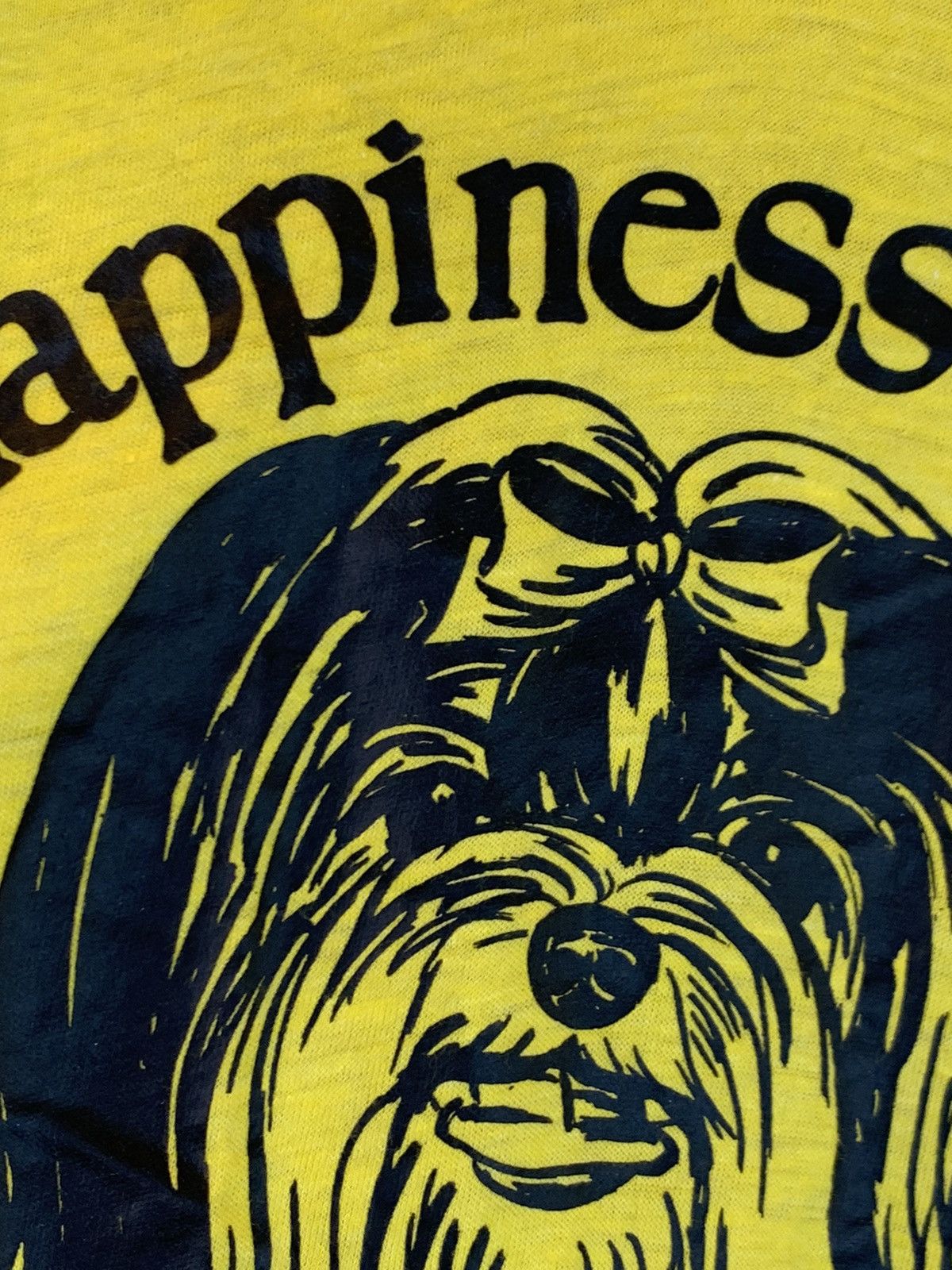 Vintage RARE Vintage 1975 Happiness Is A Shih Tzu Screen Stars Shirt Size US XL / EU 56 / 4 - 3 Thumbnail