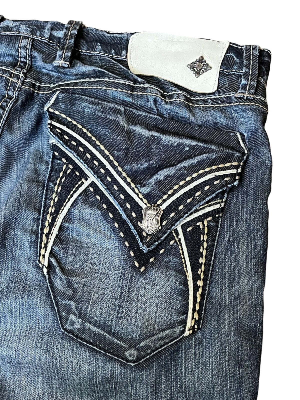 Japanese Brand SICK🔥MONARCHY BOOTSTRAP/FLARE LEG JEANS Size US 36 / EU 52 - 8 Thumbnail