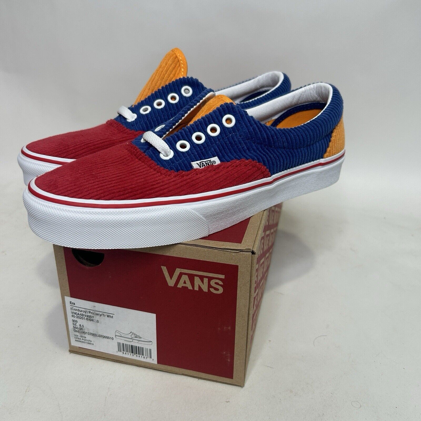 Vans VANS Era Corduroy “Blue Red Yellow” 2024 Size US 8.5 / EU 41-42 - 1 Thumbnail