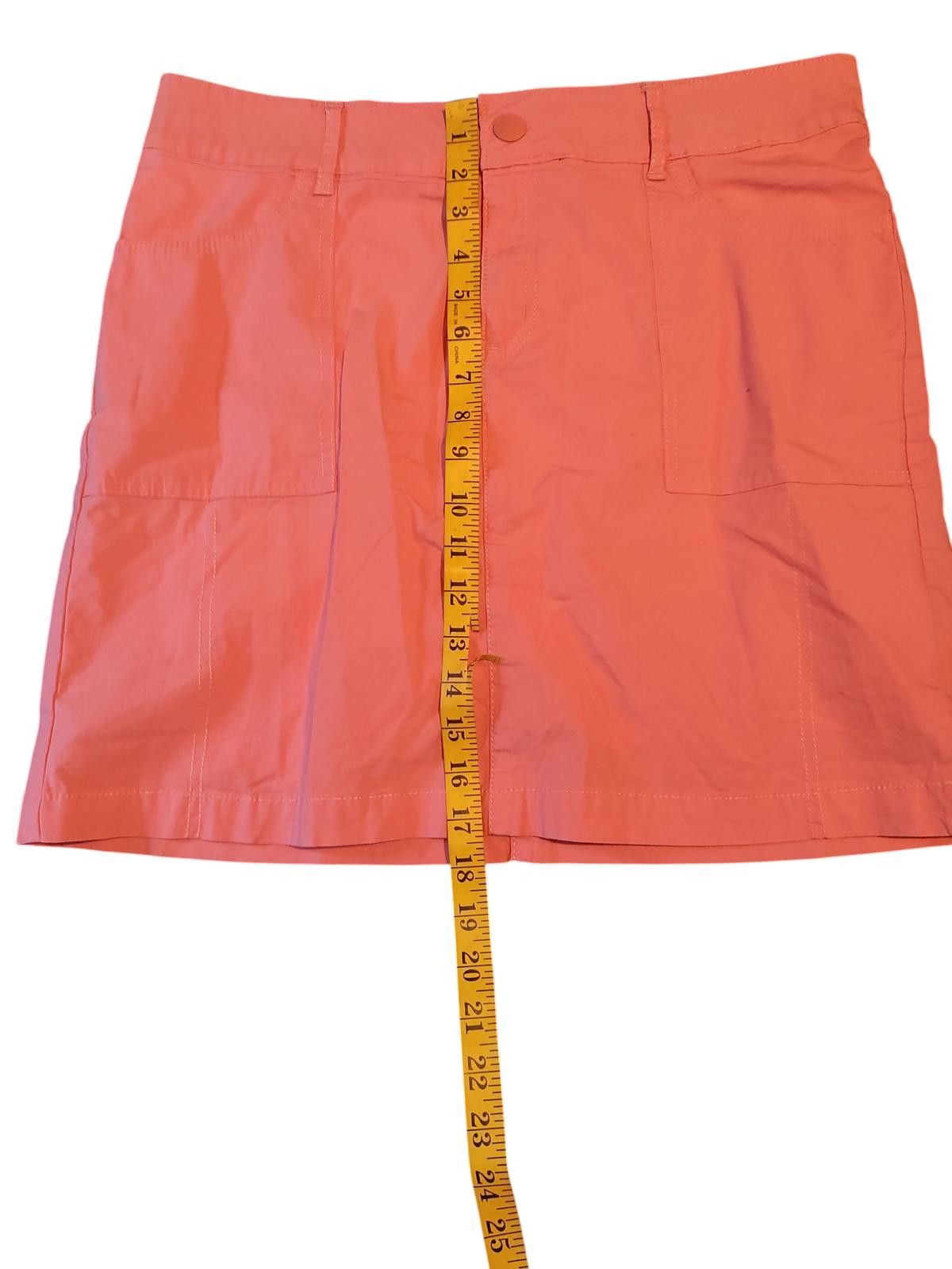 Lee Lee Coral Mini Skirt with Front Pockets Size 34" / US 12 / IT 48 - 7 Thumbnail