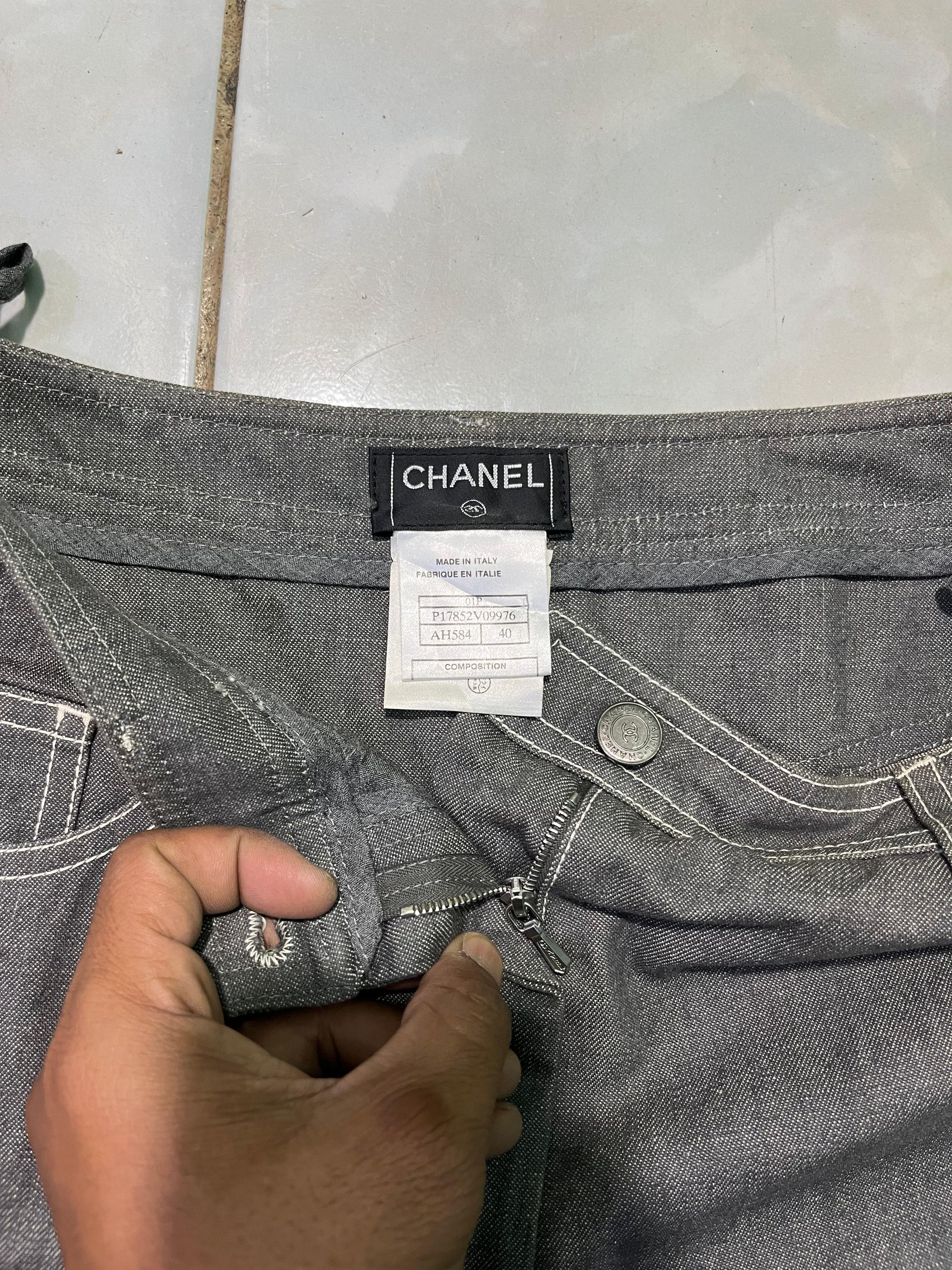 Chanel 💥Rare💥Vintage Chanel Coco 2001 Bootcut Pants Size 30" / US 8 / IT 44 - 8 Thumbnail