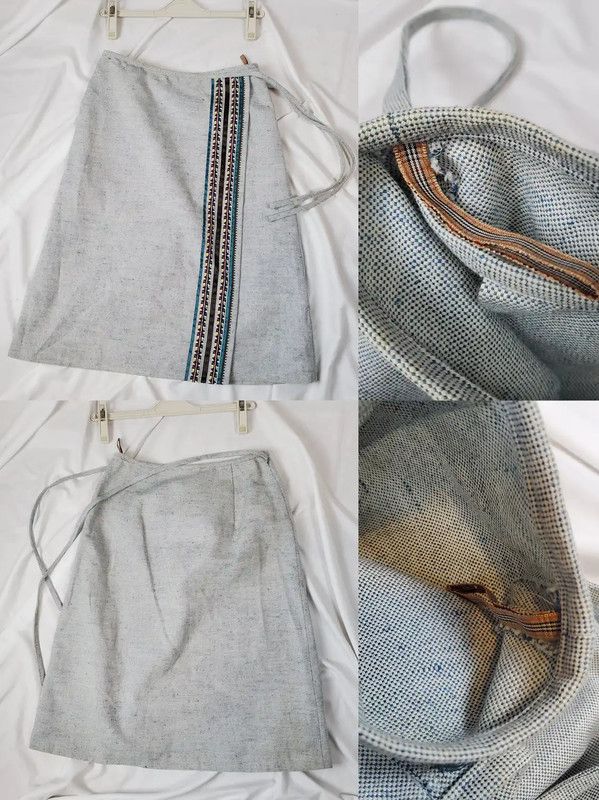 Burberry Summer Light Blue Embroidered Skirt