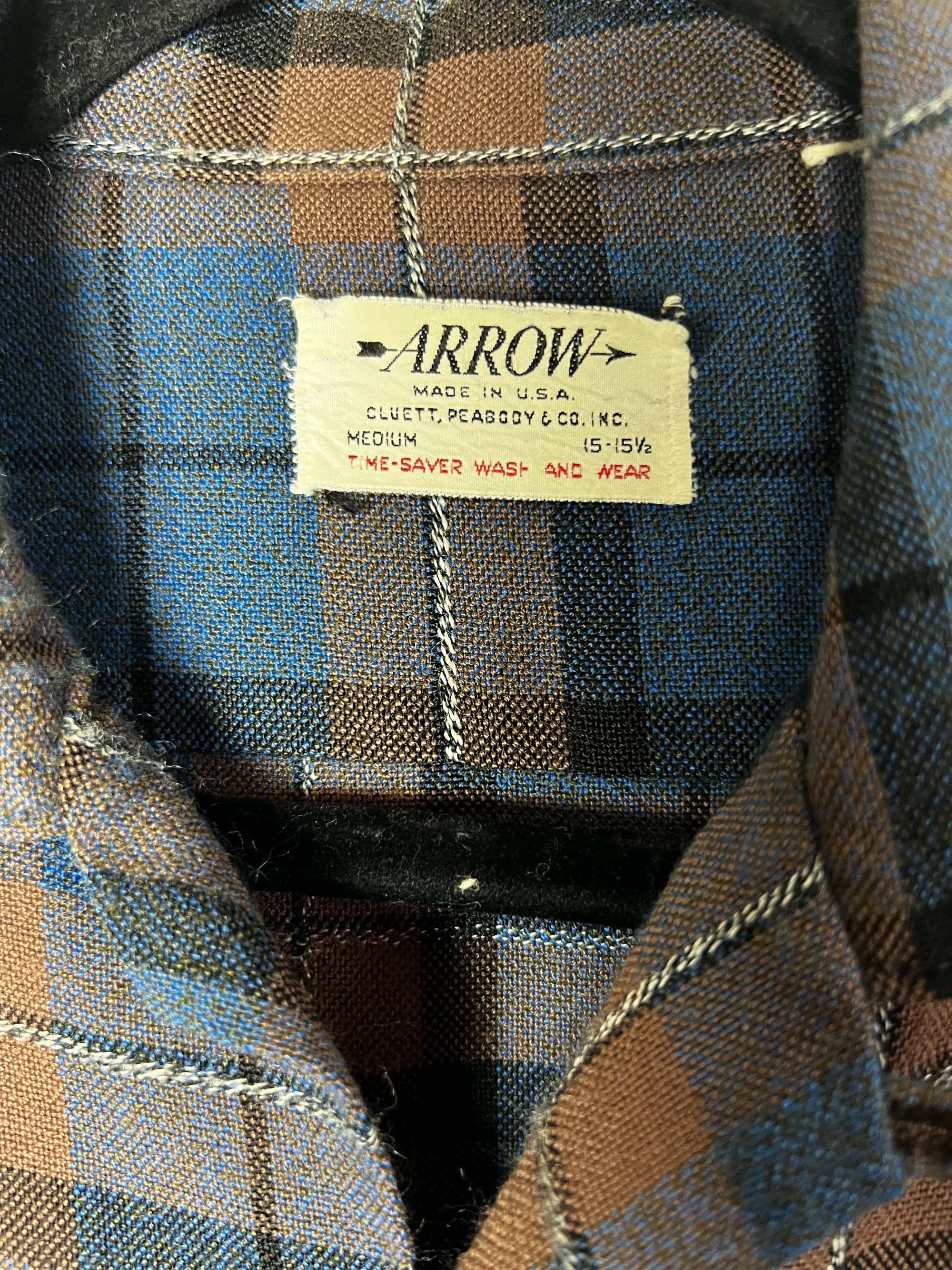Arrow Vintage 1950's-1960's Arrow Time-Saver Wash and Wear Shirt Size US M / EU 48-50 / 2 - 4 Thumbnail