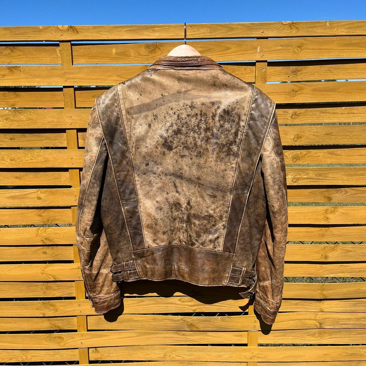 Vintage Vintage 90s Leather biker jacket Size US L / EU 52-54 / 3 - 2 Thumbnail