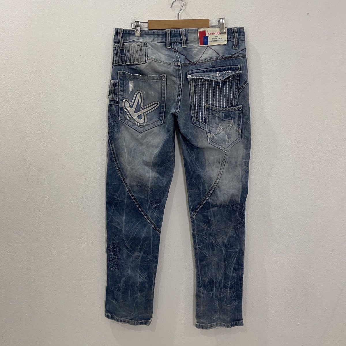 Seditionaries Vintage Cosmo Lupo Punk Style Distressed Denim Size US 33 - 8 Thumbnail