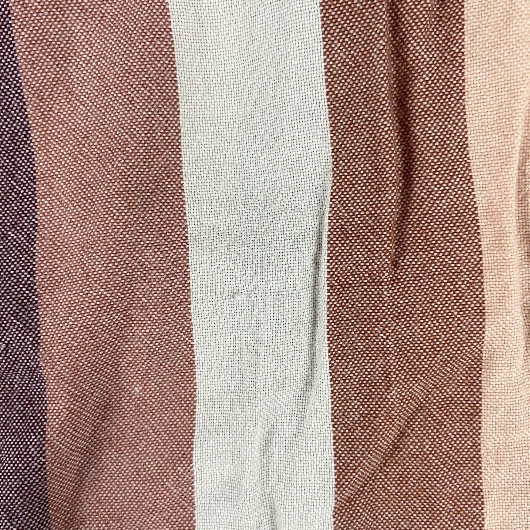 Madewell Madewell Womens Pink Striped V-Neck Short Sleeve Blouse M Size M / US 6-8 / IT 42-44 - 3 Thumbnail