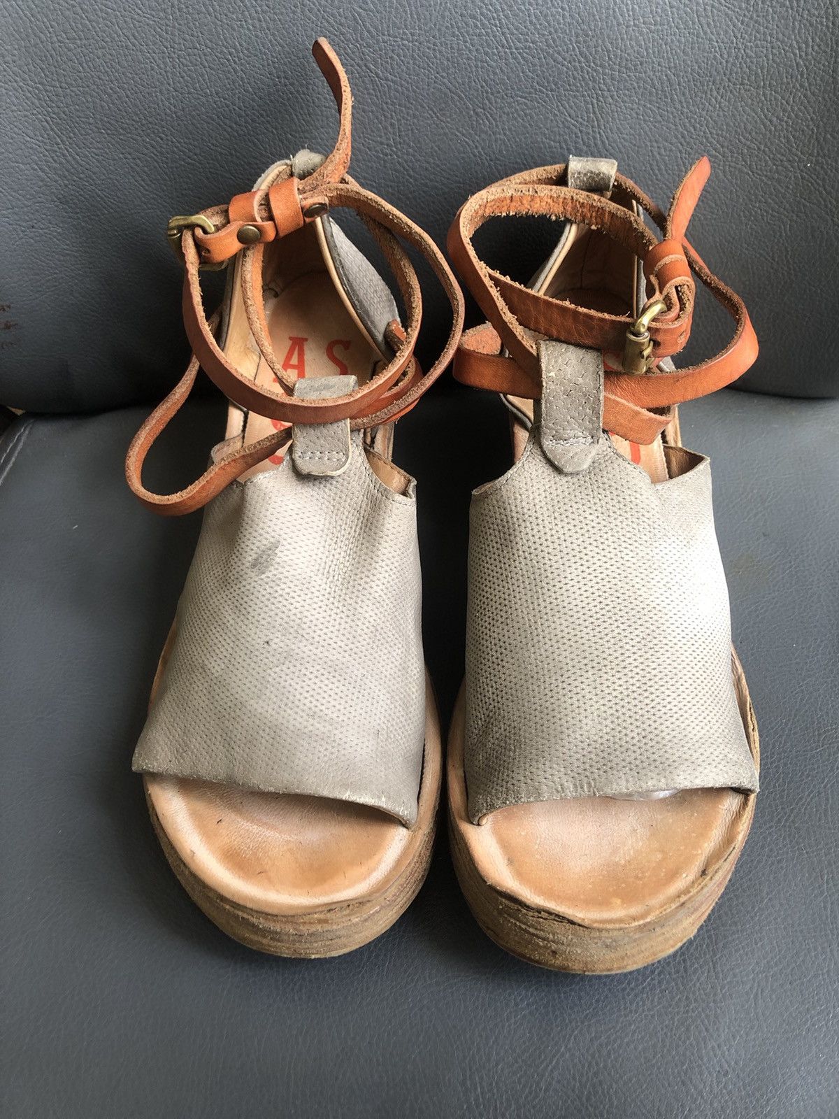 A.S.98 A.S 98 Grey Leather Pumps Size 38 Size US 8 / IT 38 - 8 Thumbnail