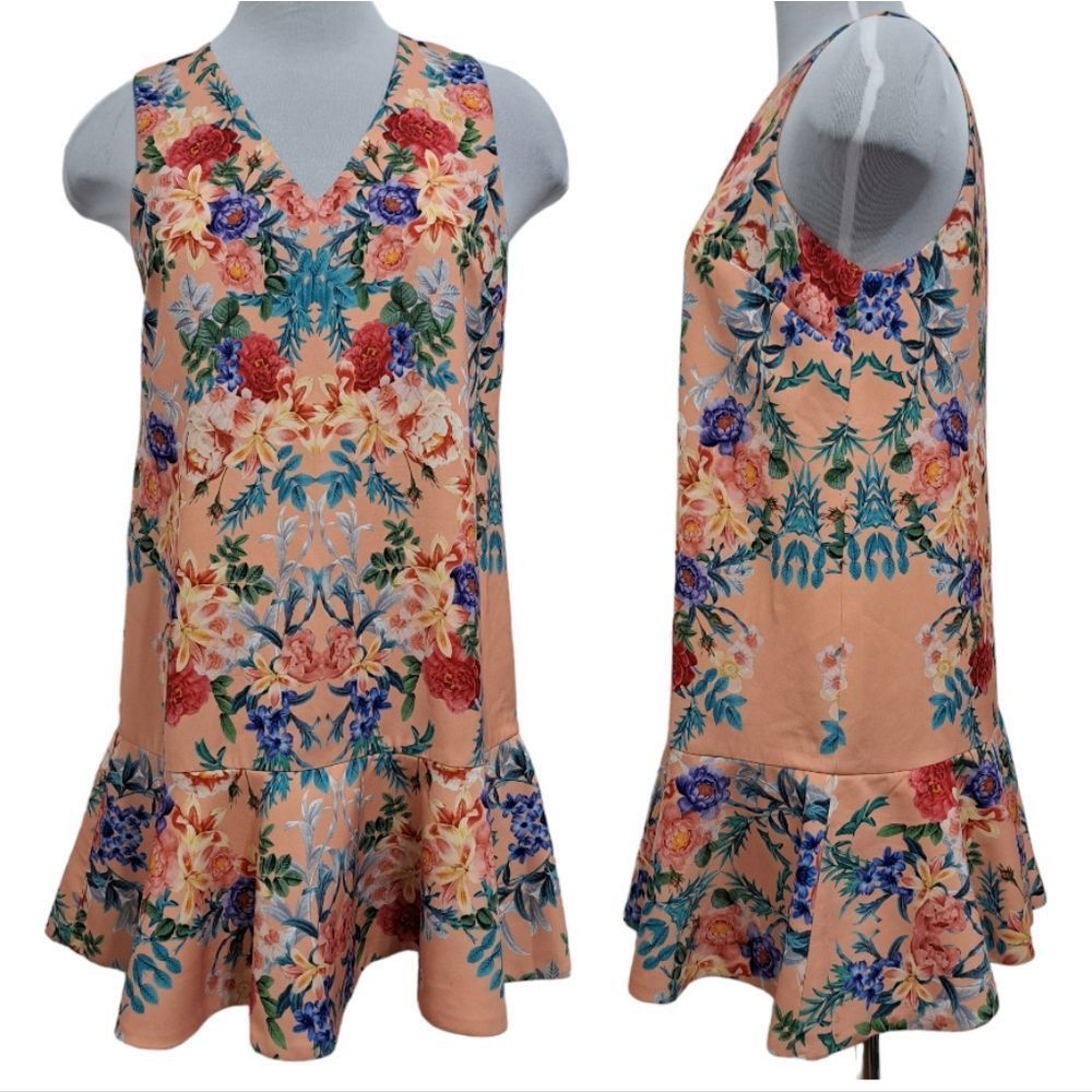 Anthropologie Keepsake The Label Anthropologie V Neck Sleeveless Floral Dr Size XS / US 0-2 / IT 36-38 - 3 Thumbnail