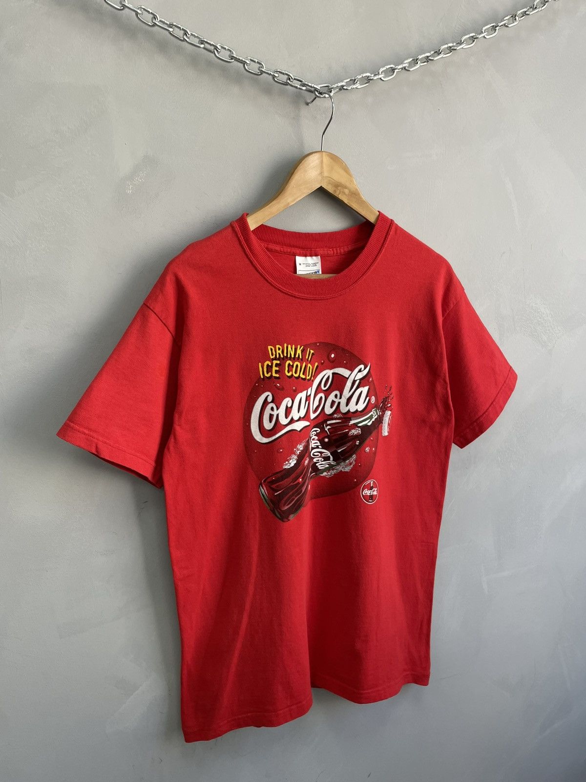 Coca Cola Vintage blank screen stars Coca-Cola funny t shirt 90s Size US M / EU 48-50 / 2 - 2 Thumbnail