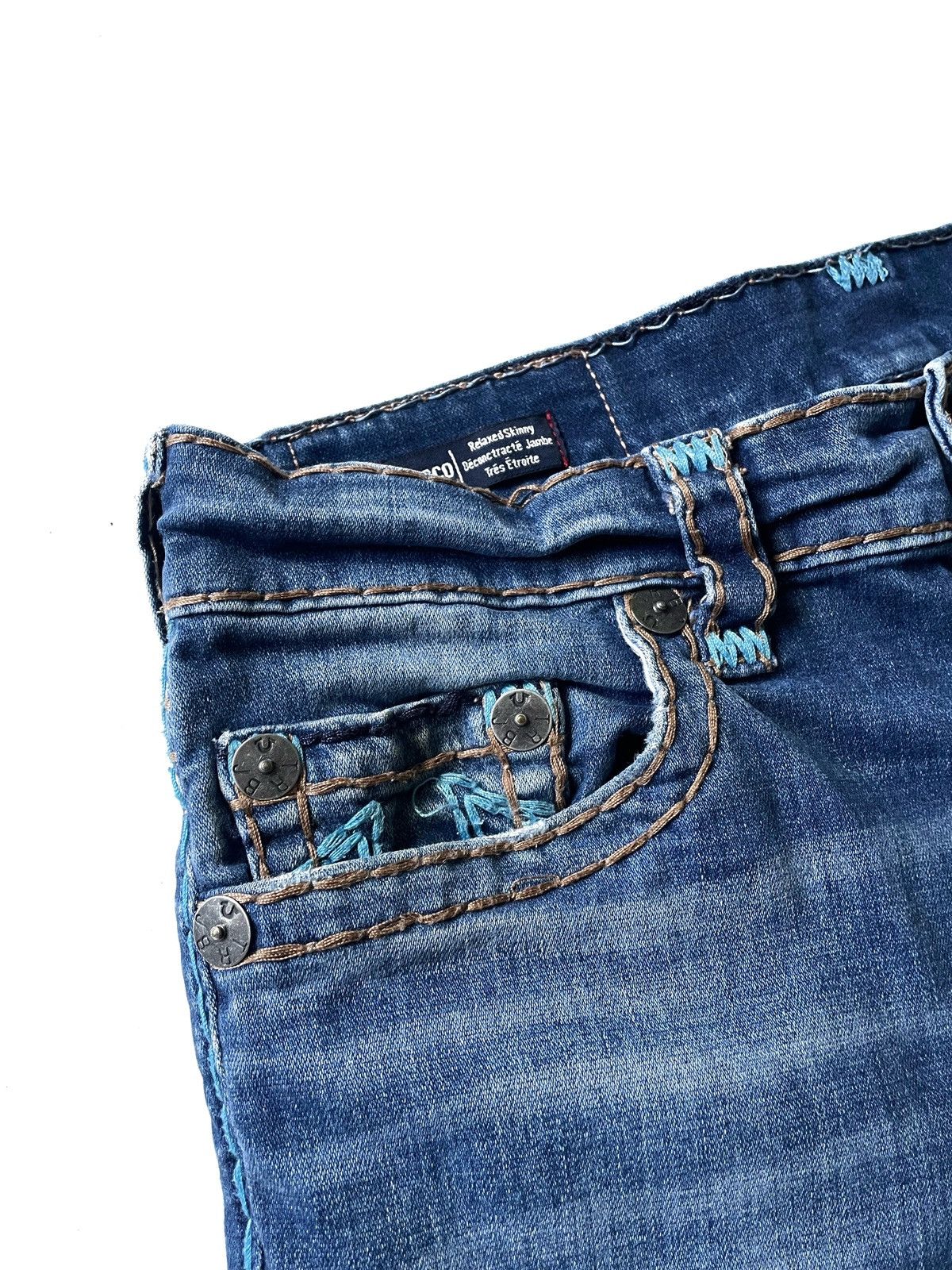 True Religion True Religion Men Blue Jeans Size 32 Super T Relaxed Skinny Size US 32 / EU 48 - 4 Thumbnail