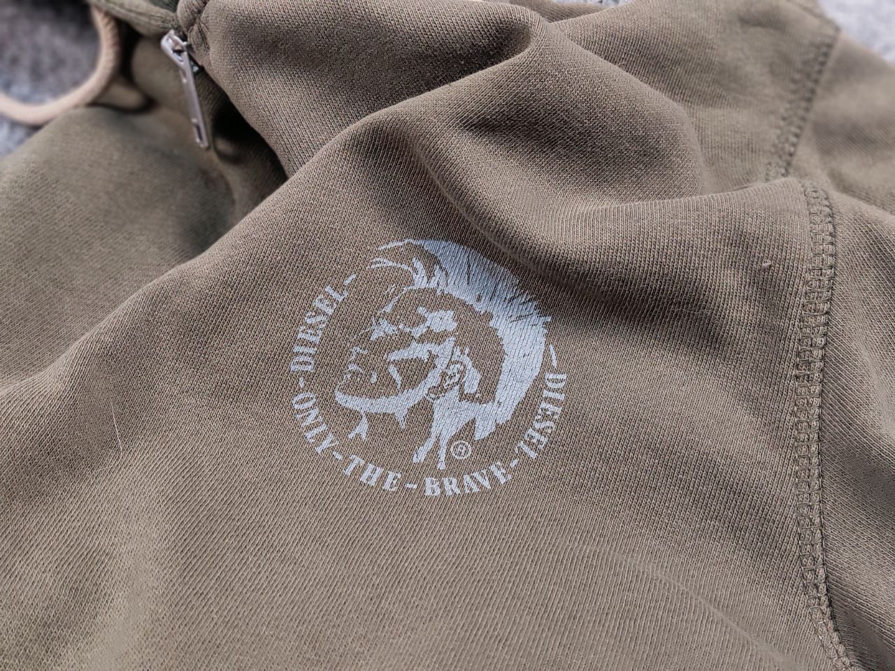 Diesel Vintage Diesel Military Logo Green Zip Hoodie Y2K Style Size US L / EU 52-54 / 3 - 17 Thumbnail