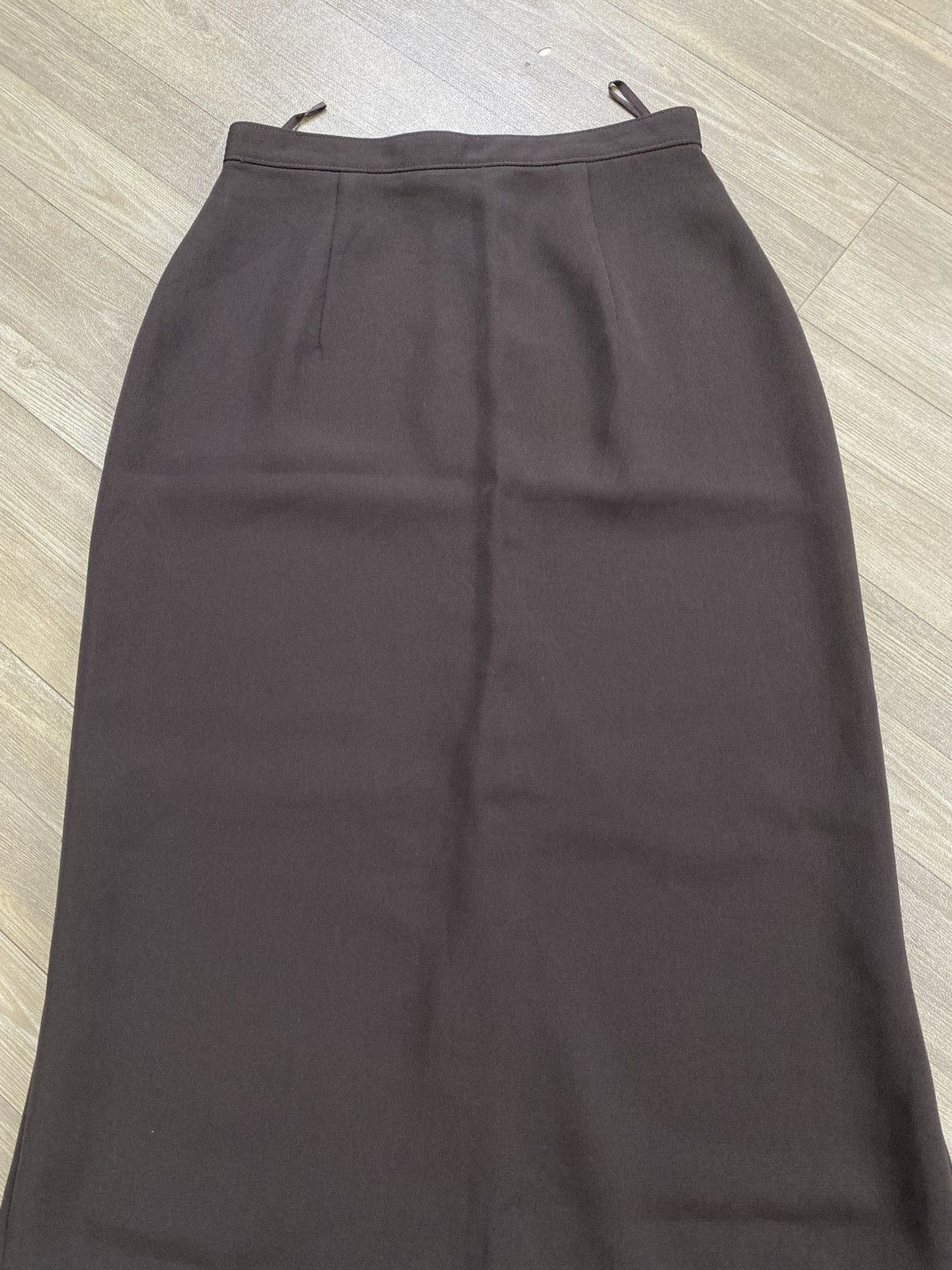 Tricot Comme des Garcons AD1993 Vintage Tricot Comme des Garcons CDG Brown Midi Skirt Size 26" / US 2 / IT 38 - 2 Thumbnail