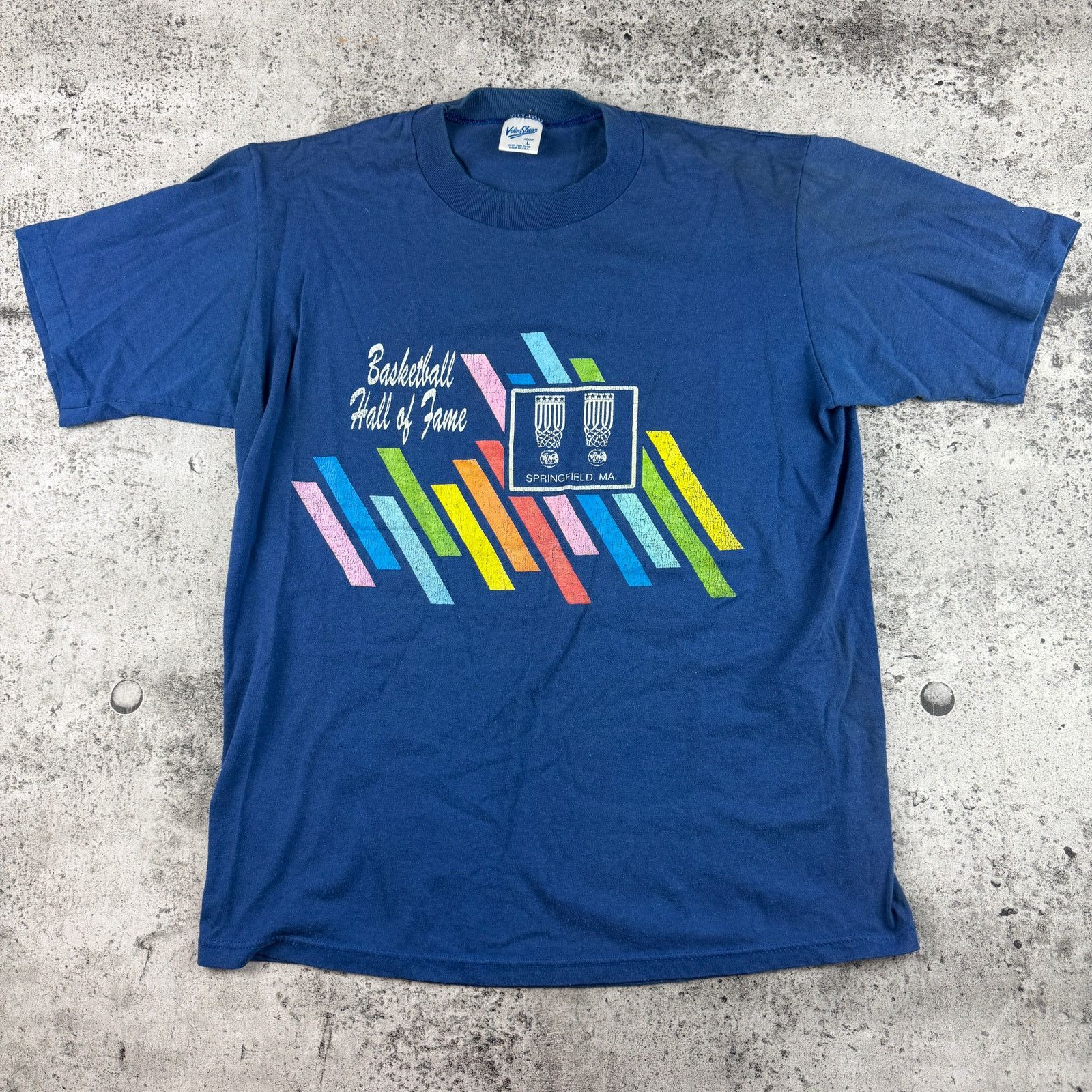 Velva Sheen Vintage 90s Basketball Hall Of Fame T Shirt Size Medium Size US L / EU 52-54 / 3 - 2 Thumbnail