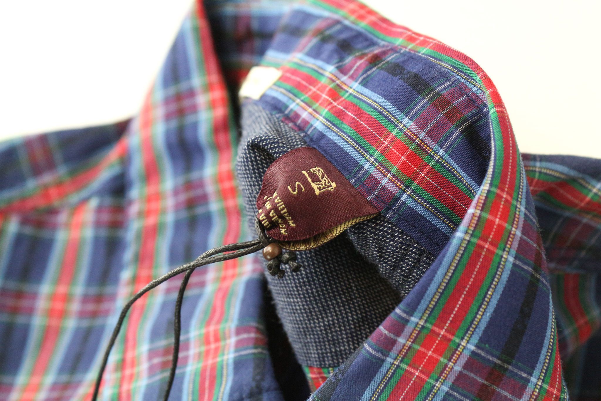 Scotch & Soda S Blue Plaid Melange Cotton Button Up Shirt 74559 Size US S / EU 44-46 / 1 - 6 Thumbnail