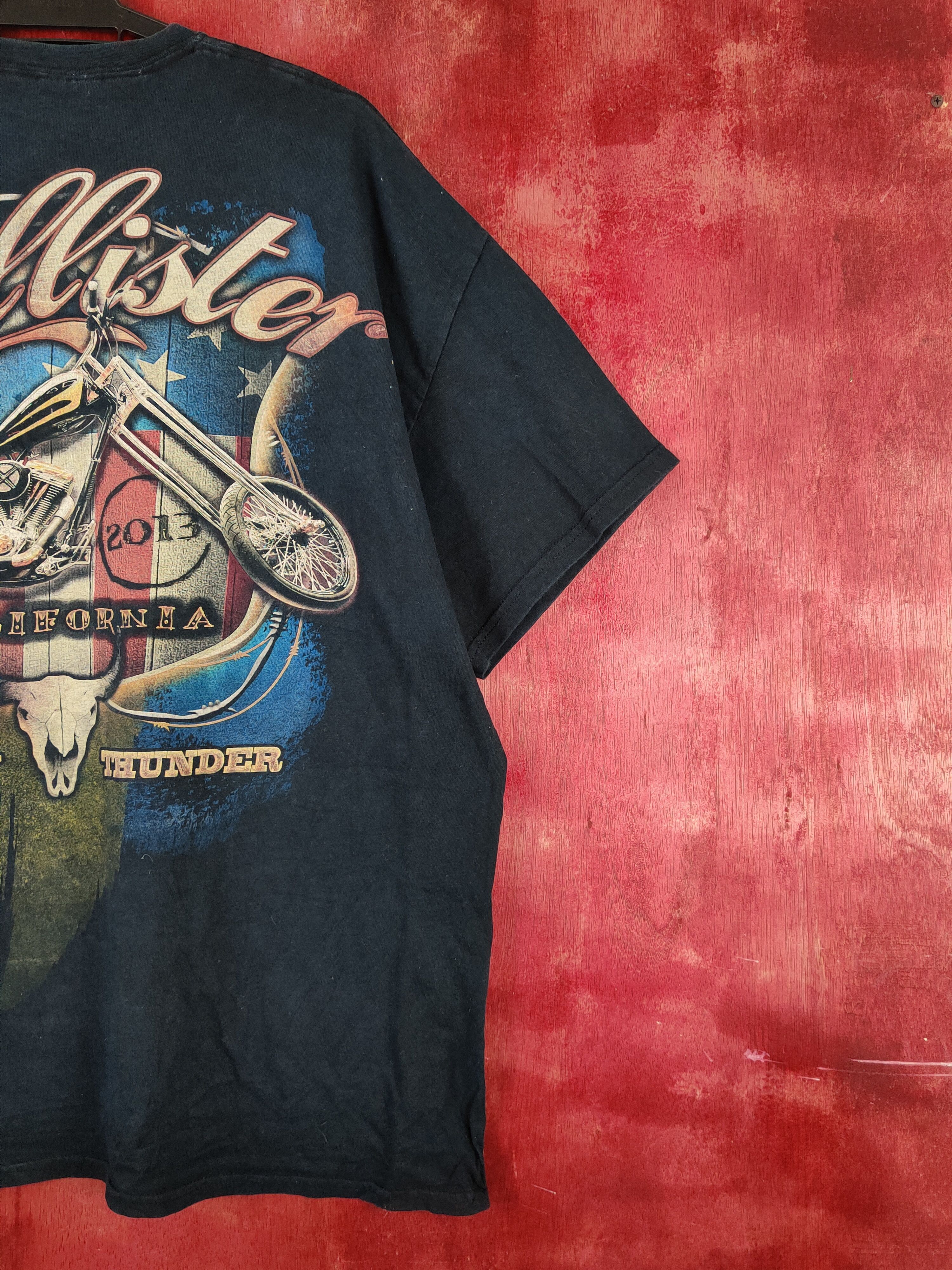 Indian Motorcycle Hollister outlaw thunder california Blue T-shirts #S2289 Size US XL / EU 56 / 4 - 3 Thumbnail