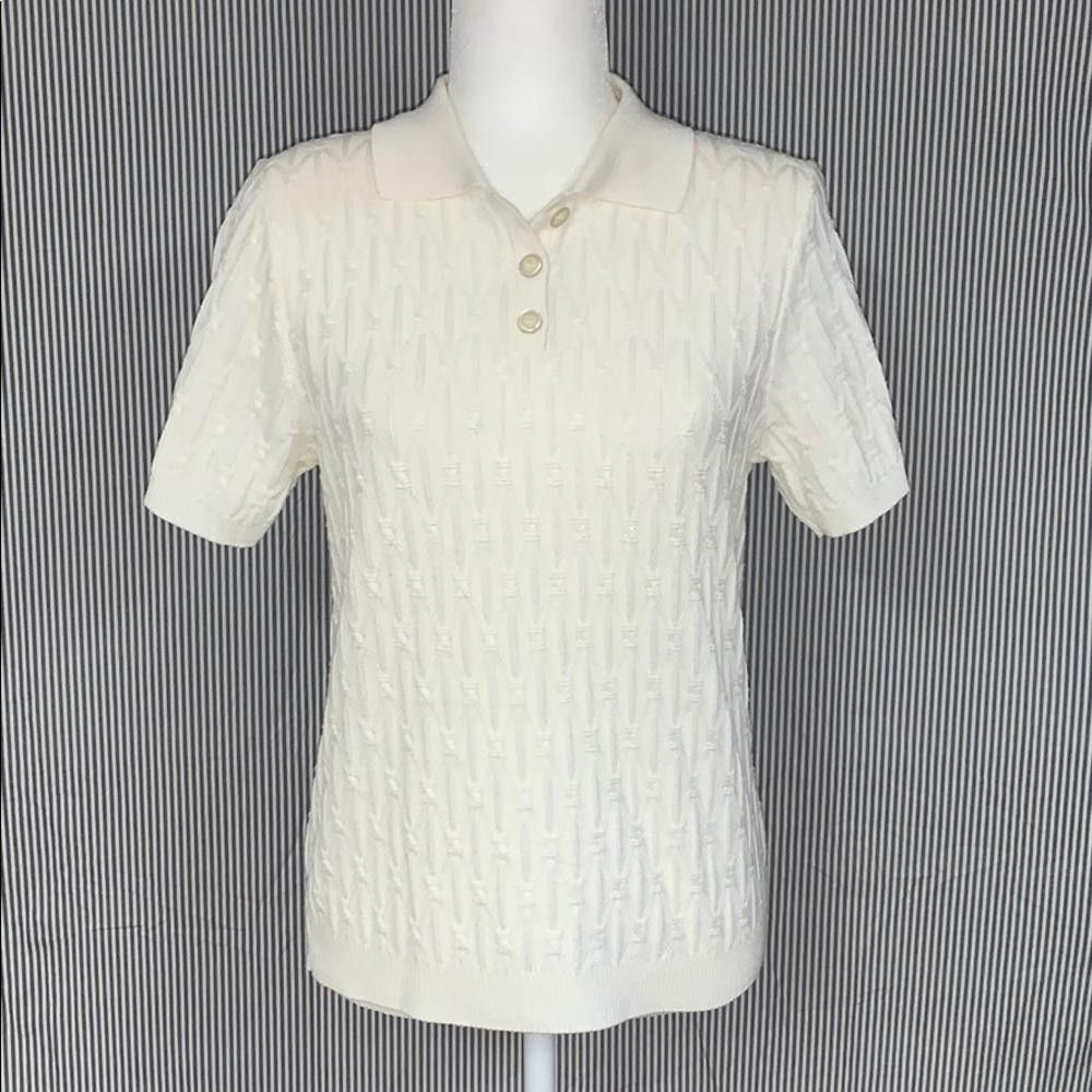Designer Vintage Alfred Dunner Petite Collared Polo, MP Size M / US 6-8 / IT 42-44 - 1 Thumbnail