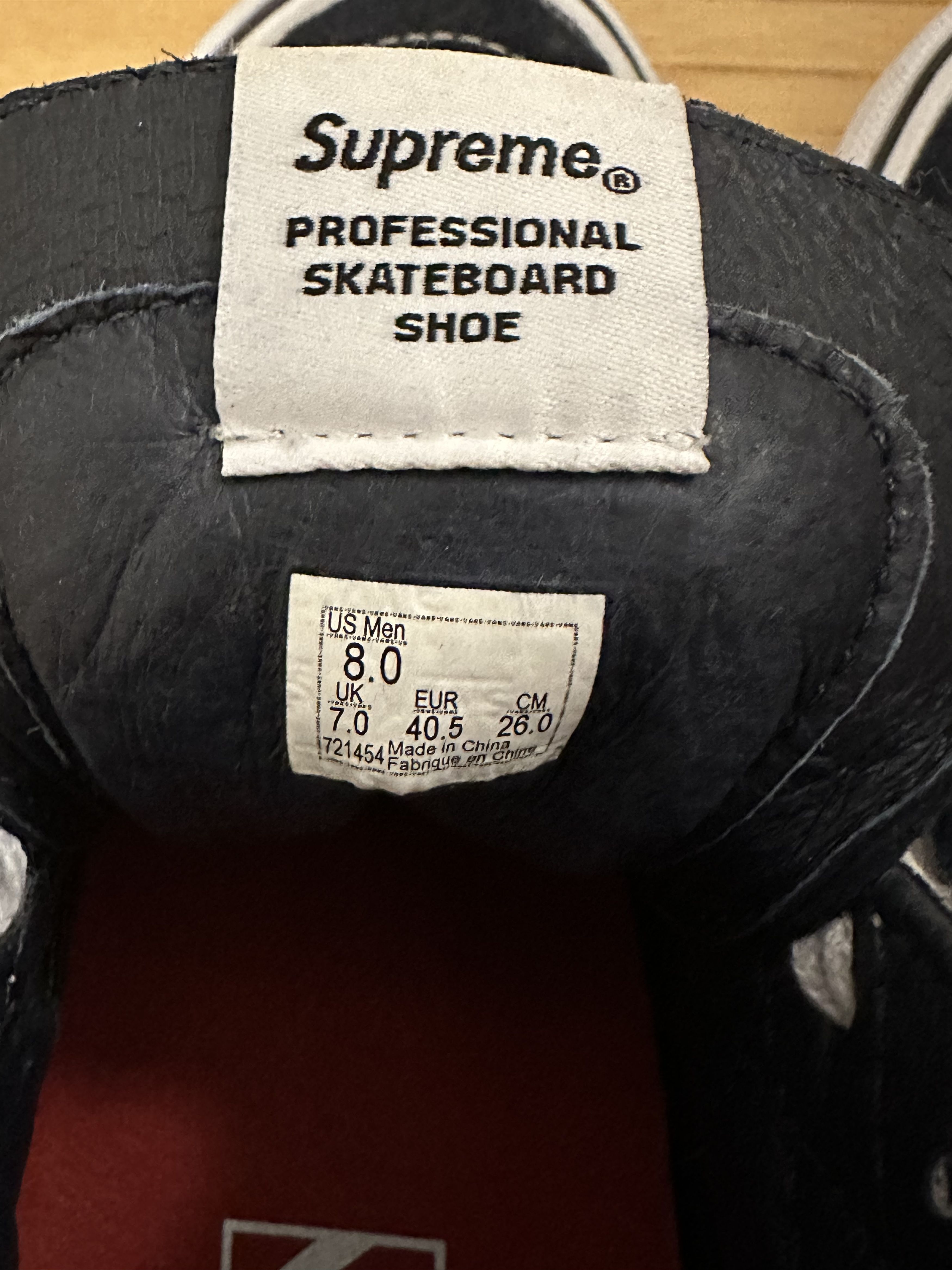 Supreme × Vans Sk8-Hi "Blue Hole Punch Denim" Size US 8 / EU 41 - 6 Thumbnail