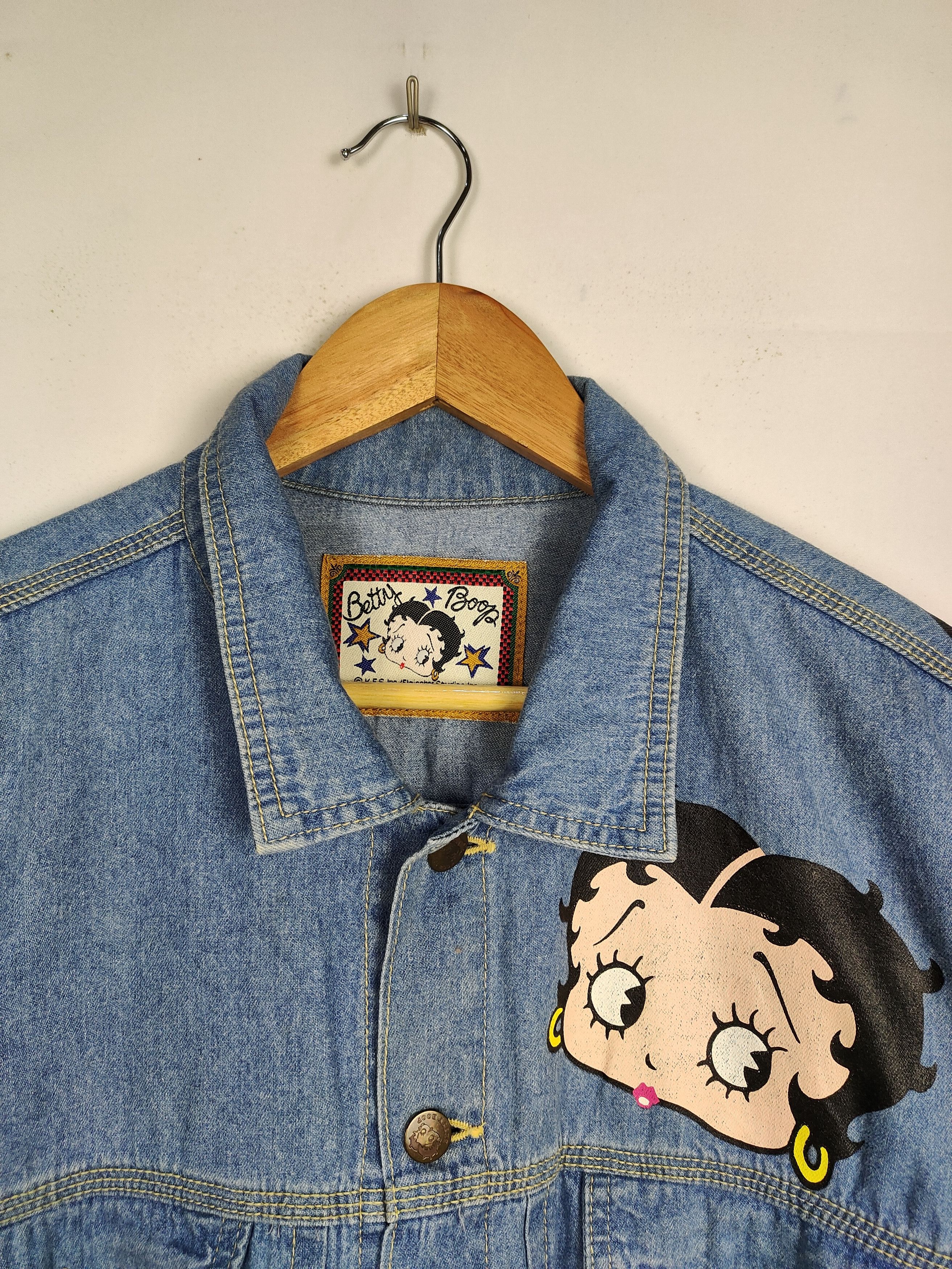 Designer × Vintage Vintage Betty Boop Denim Jacket Size M / US 6-8 / IT 42-44 - 3 Thumbnail
