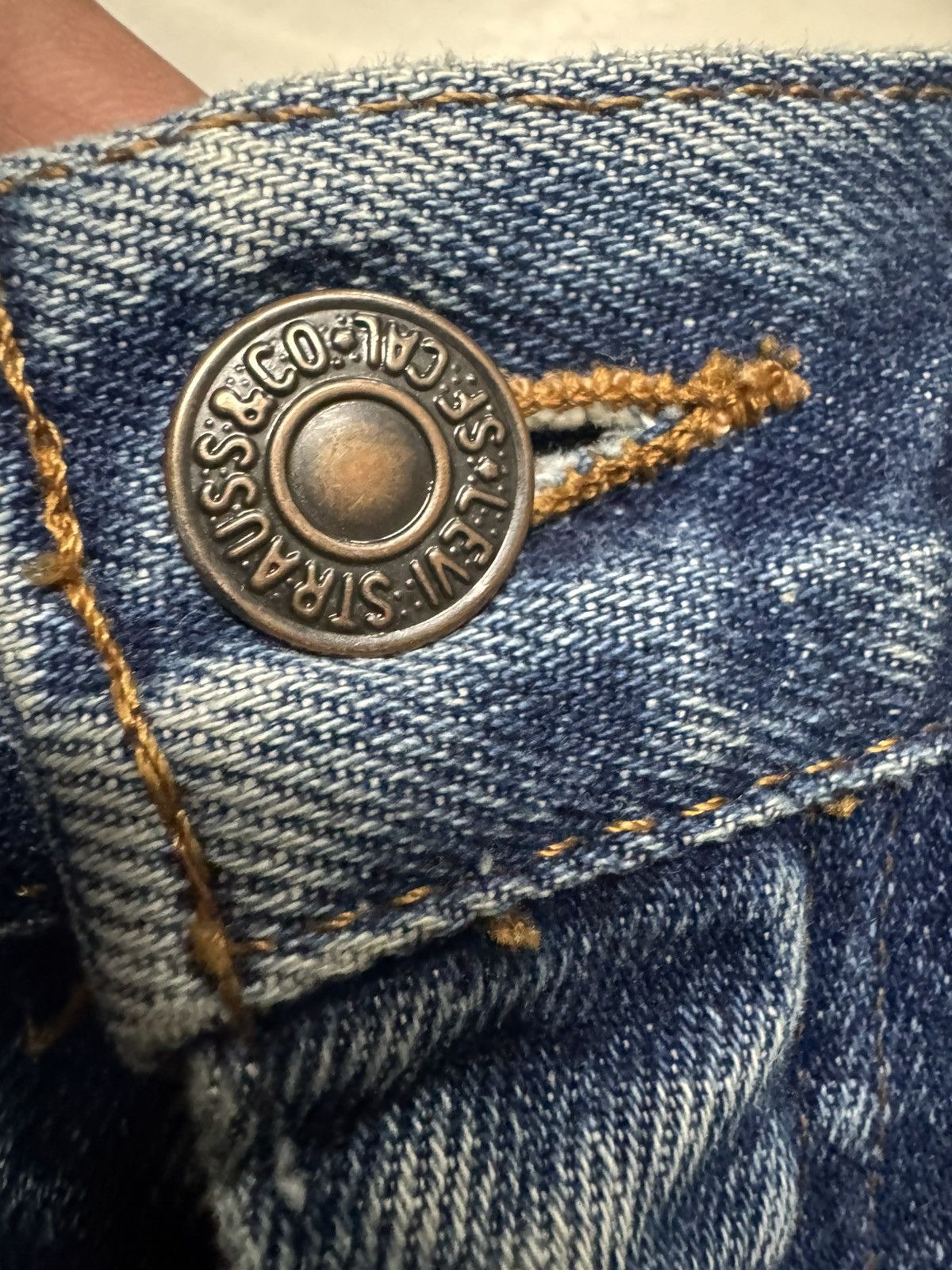 Levi's 💥INSANE💥VINTAGE Y2K LEVIS SAND WASHED DISTRESSED ORANGE TAB Size US 29 - 9 Thumbnail