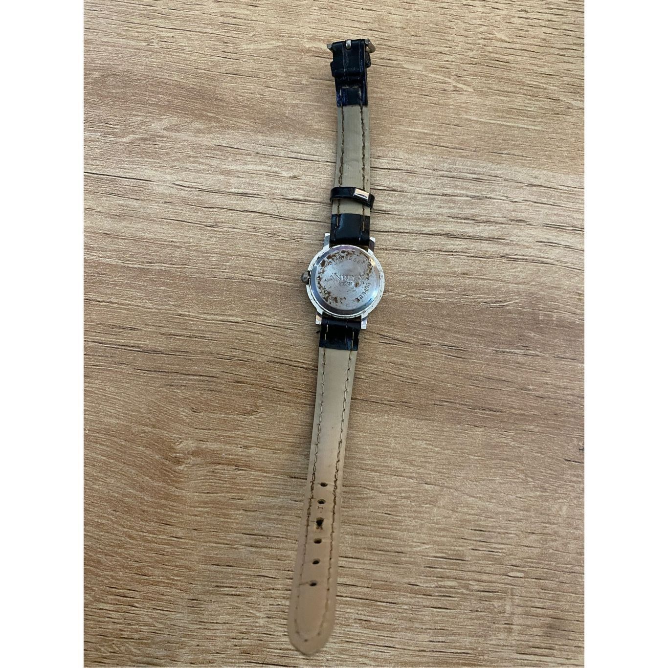 Anime Anriya Milan Quartz Watch Silver Tone Case with Black Leathe Size ONE SIZE - 5 Thumbnail